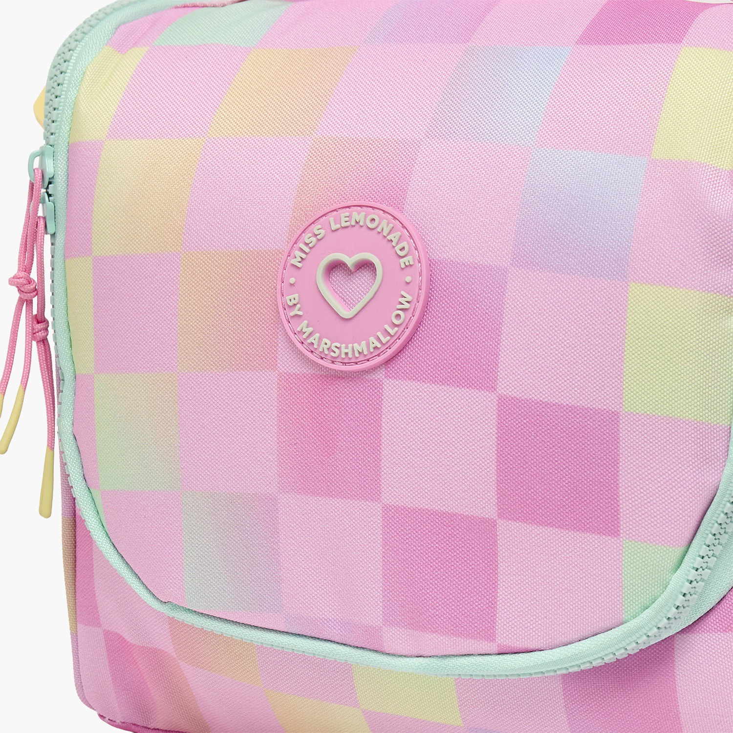 MARSHMALLOW Checked Lunch Bag for Girls 8-13 Years with Detachable Strap-school-lunchessentials-lunchbags-image-3