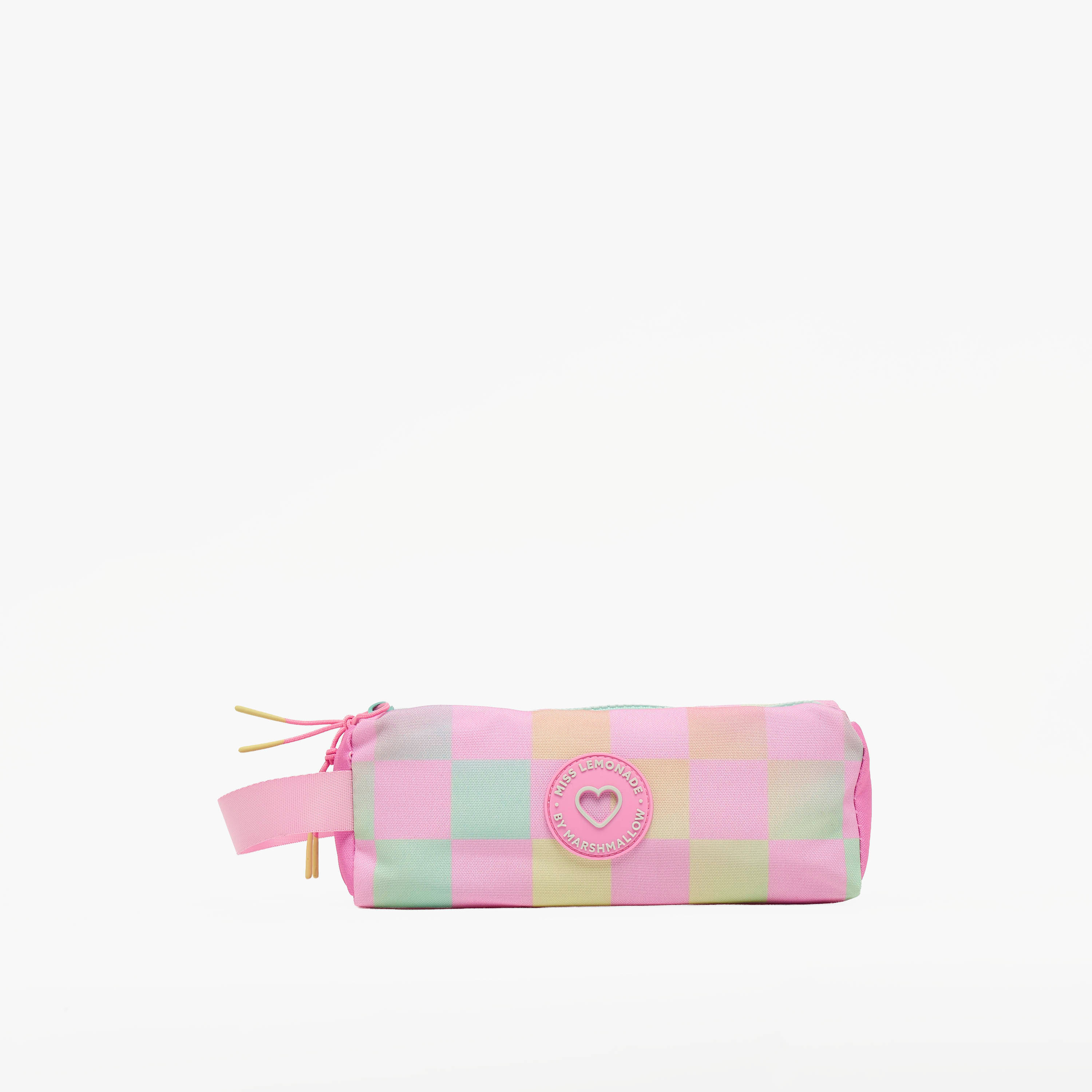 MARSHMALLOW Checked Pencil Pouch with 2 Compartments-school-stationery-pencilcases-image-1