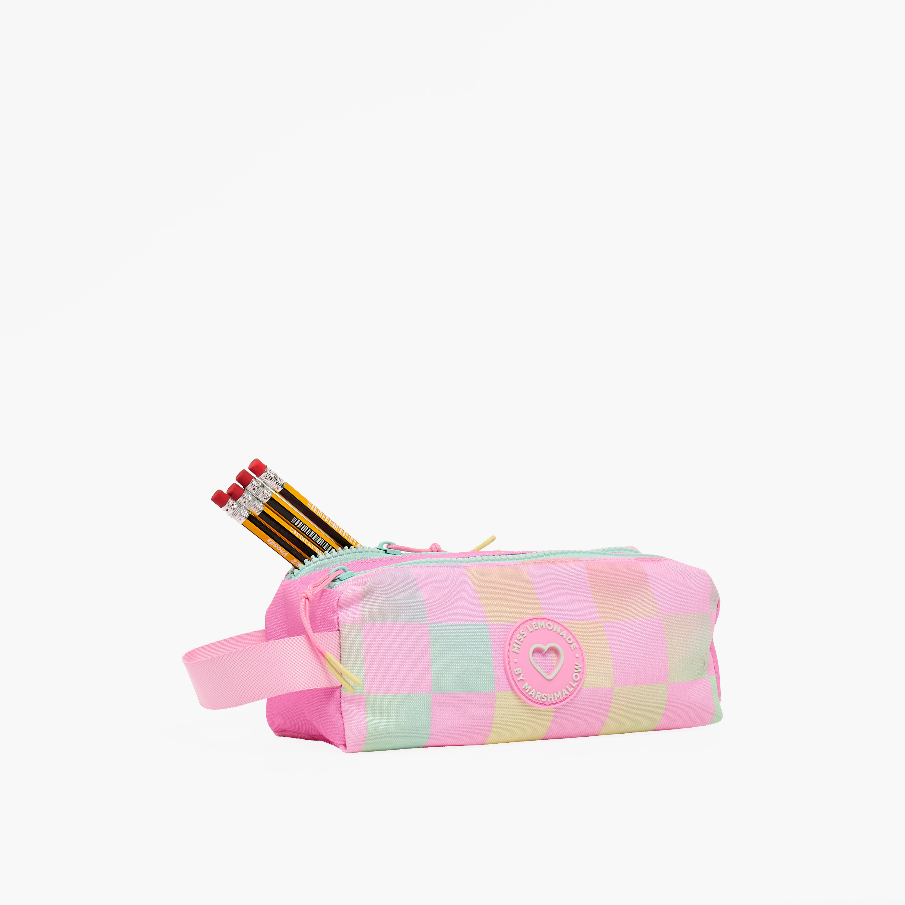 MARSHMALLOW Checked Pencil Pouch with 2 Compartments-school-stationery-pencilcases-image-6