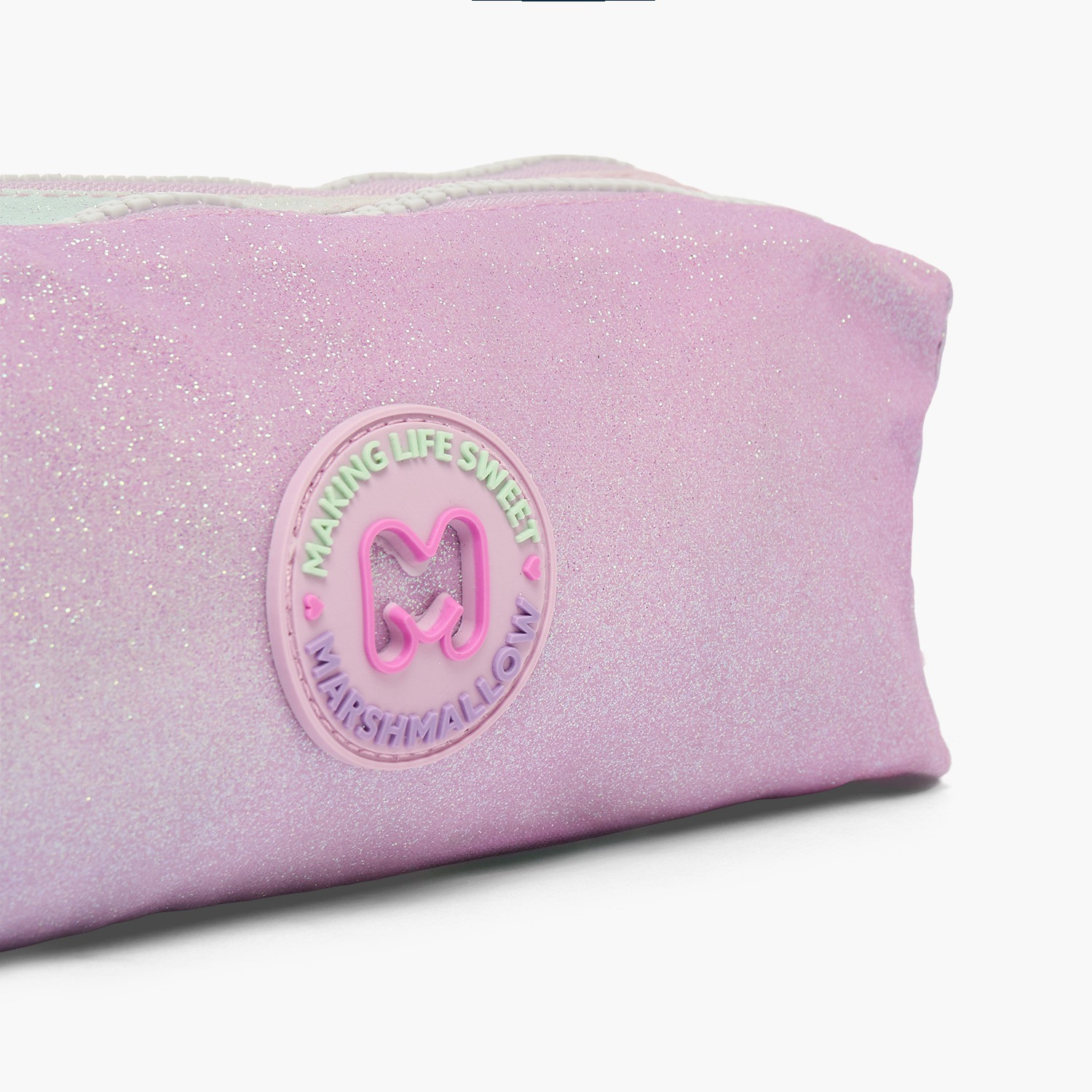 MARSHMALLOW Glittery Pencil Pouch with 2 Compartments-school-stationery-pencilcases-image-6