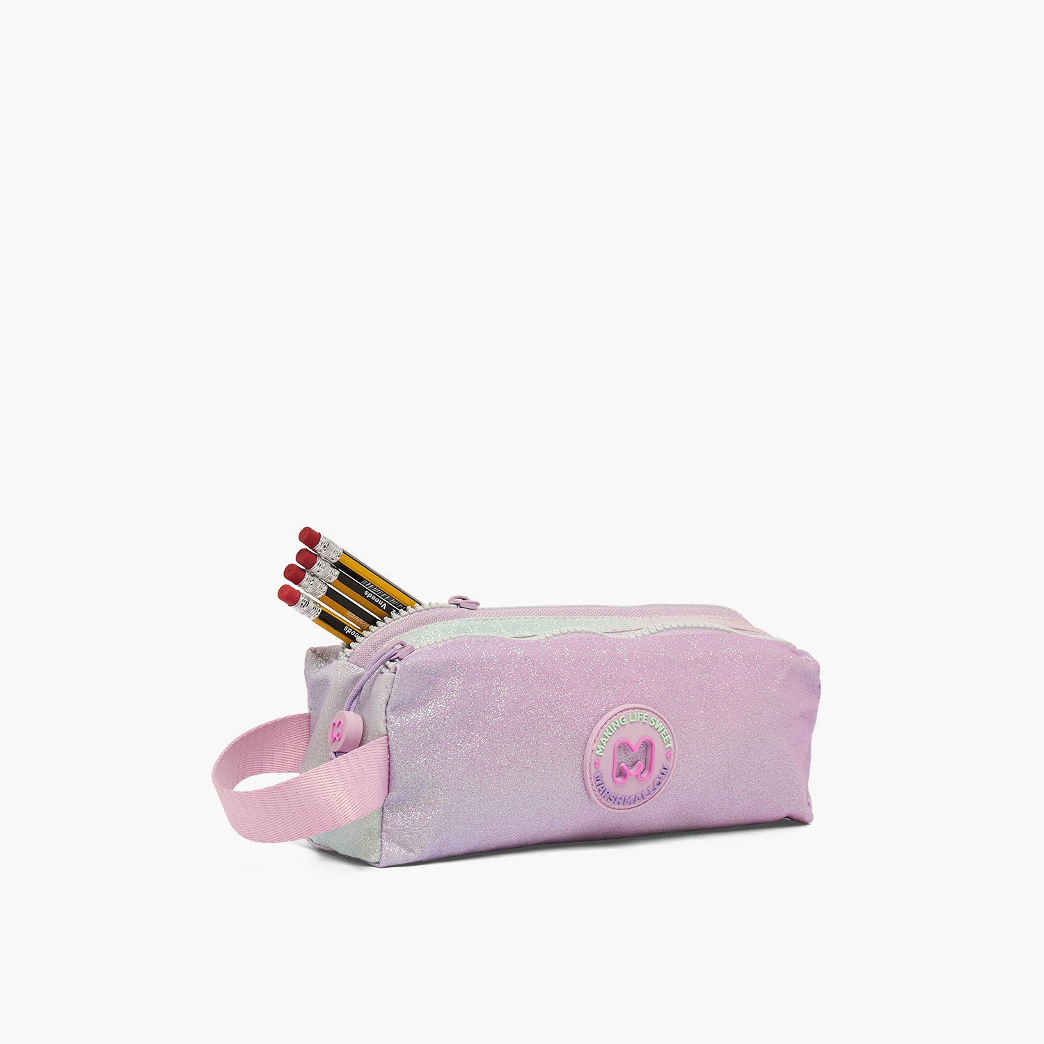 MARSHMALLOW Glittery Pencil Pouch with 2 Compartments-school-stationery-pencilcases-image-7