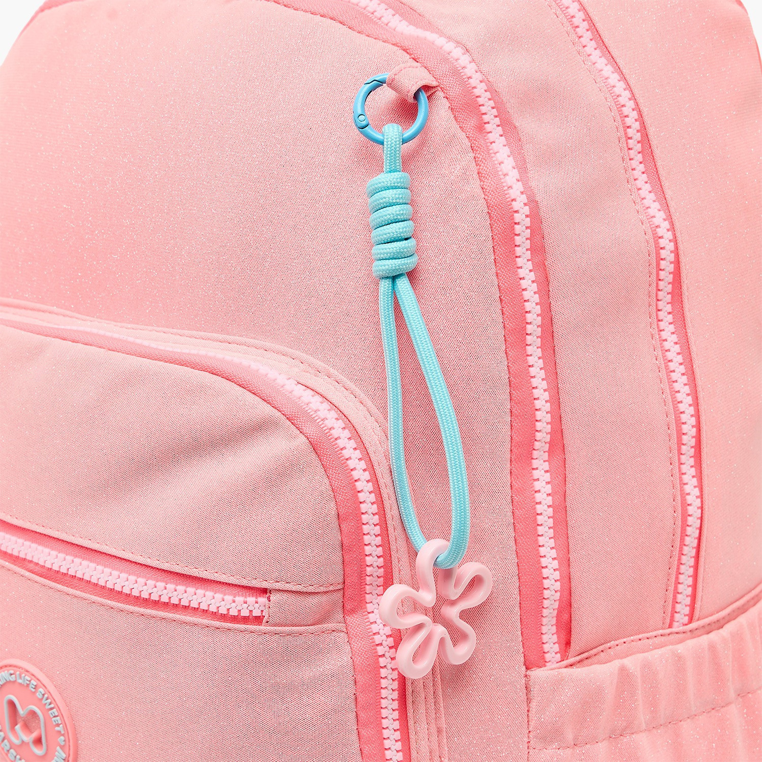 MARSHMALLOW Glittery Backpack for Girls 8-13 Years with Padded Shoulder Straps - 17 inches-school-bagsandbackpacks-backpacks-image-4
