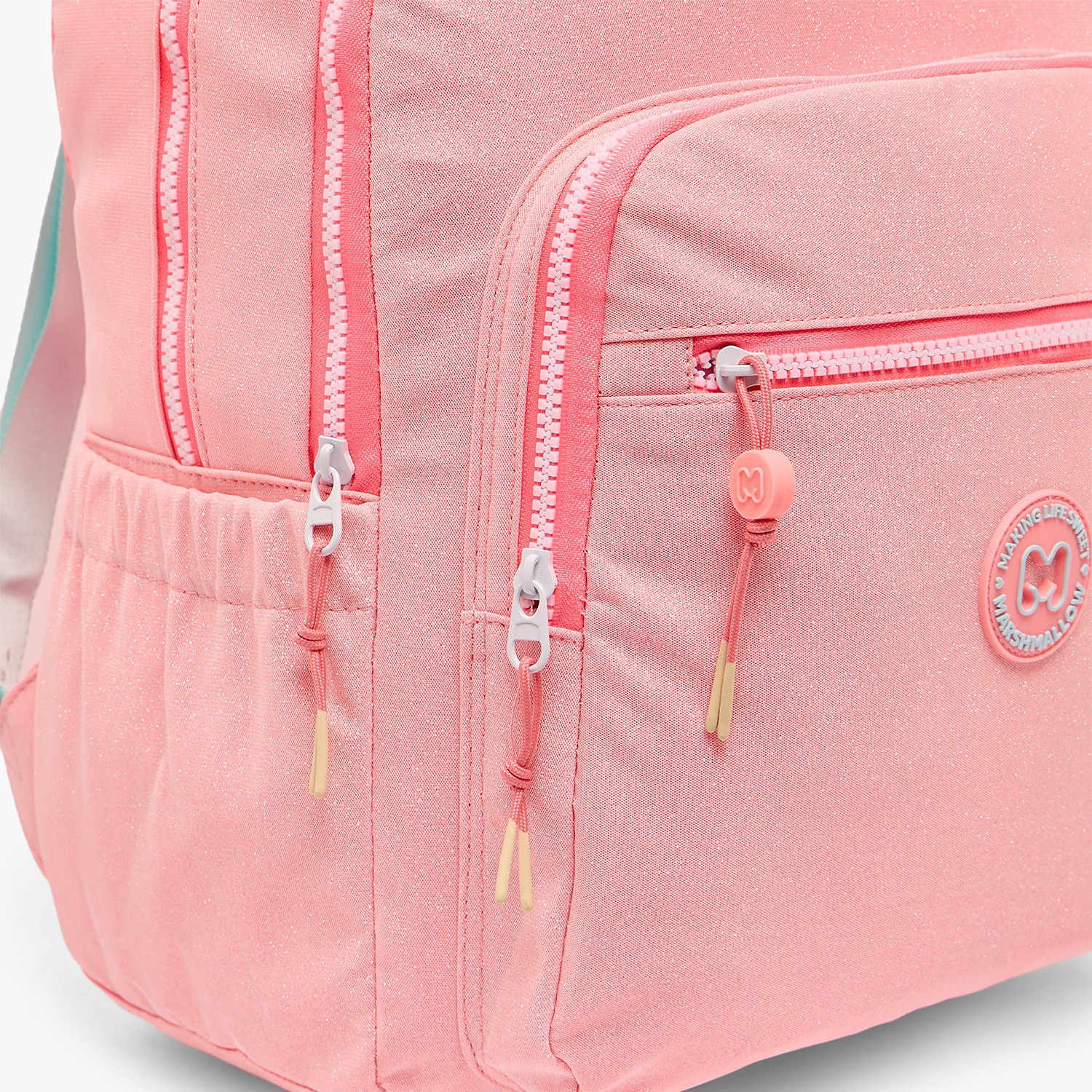 MARSHMALLOW Glittery Backpack for Girls 8-13 Years with Padded Shoulder Straps - 17 inches-school-bagsandbackpacks-backpacks-image-5