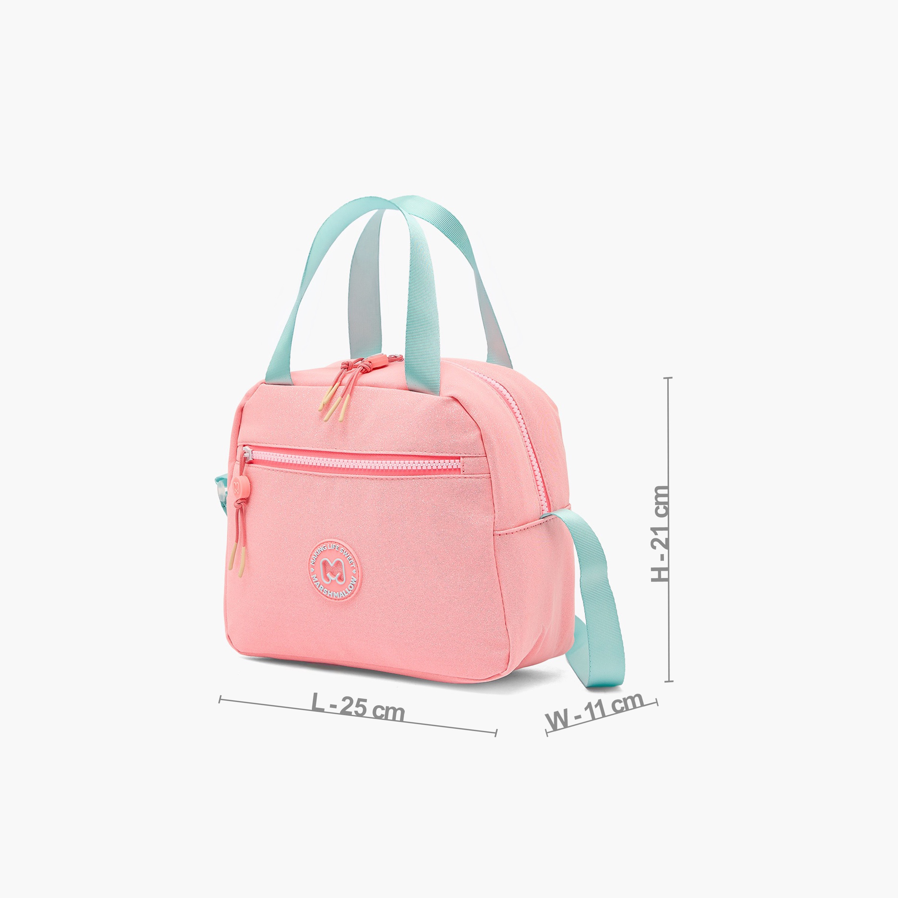 MARSHMALLOW Solid Lunch Bag for Girls 8-13 Years with Adjustable Strap-school-lunchessentials-lunchbags-image-6