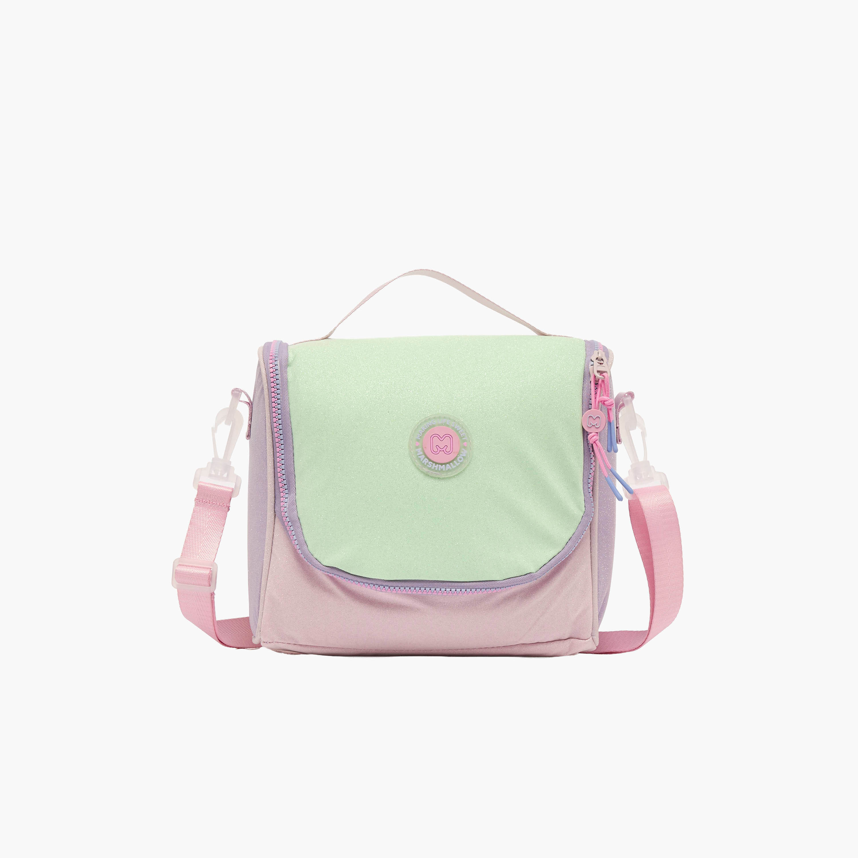 MARSHMALLOW Colourblock Lunch Bag for Girls 8-13 Years with Detachable Strap-school-lunchessentials-lunchbags-image-1