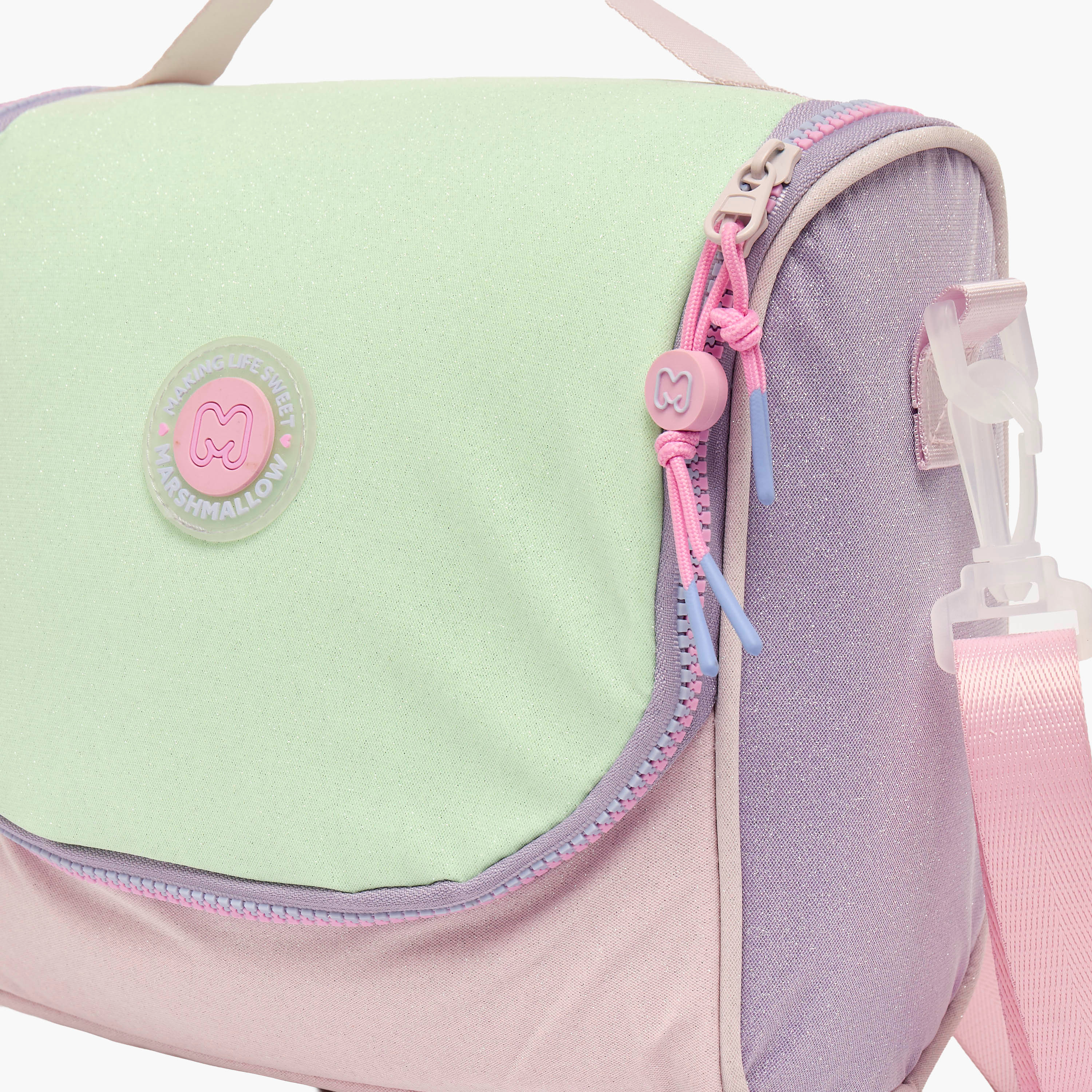 MARSHMALLOW Colourblock Lunch Bag for Girls 8-13 Years with Detachable Strap-school-lunchessentials-lunchbags-image-3