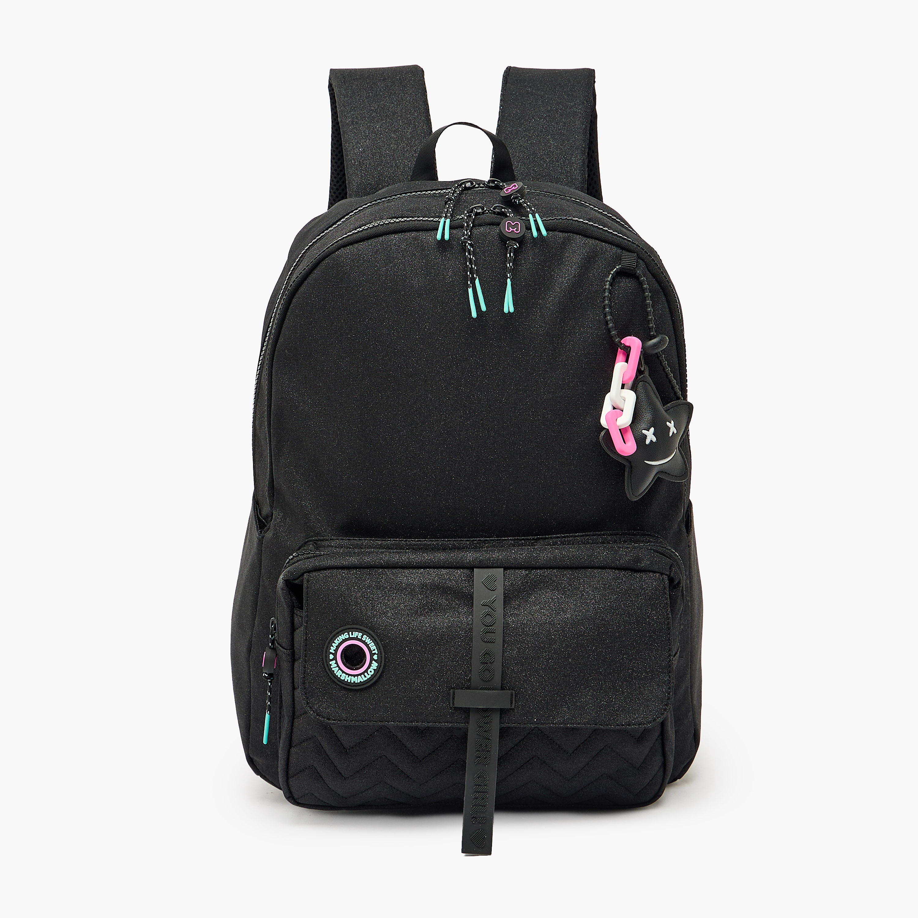 MARSHMALLOW Solid Backpack for Girls 8-13 Years with Padded Shoulder Straps - 16 inches-school-bagsandbackpacks-backpacks-image-1