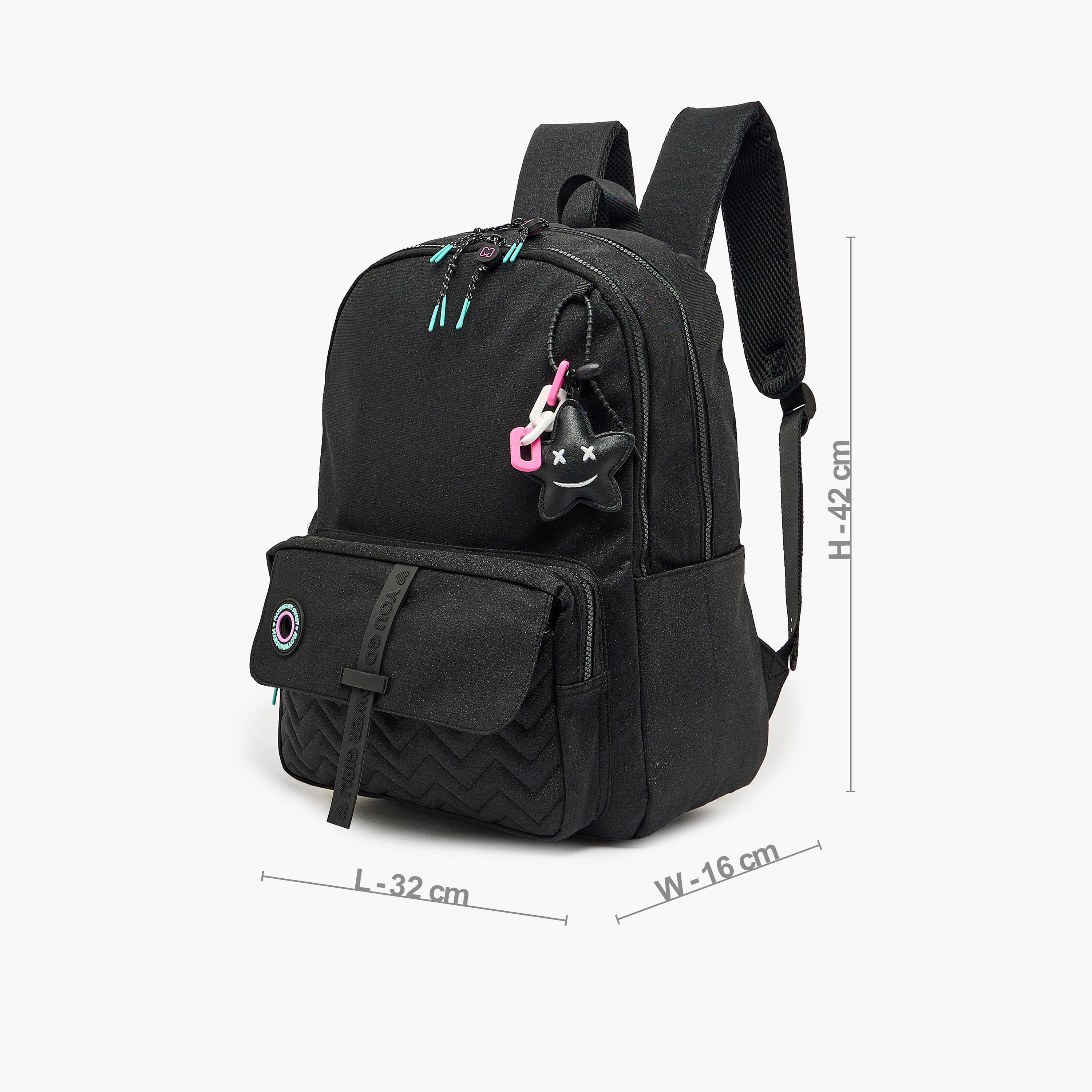 MARSHMALLOW Solid Backpack for Girls 8-13 Years with Padded Shoulder Straps - 16 inches-school-bagsandbackpacks-backpacks-image-7