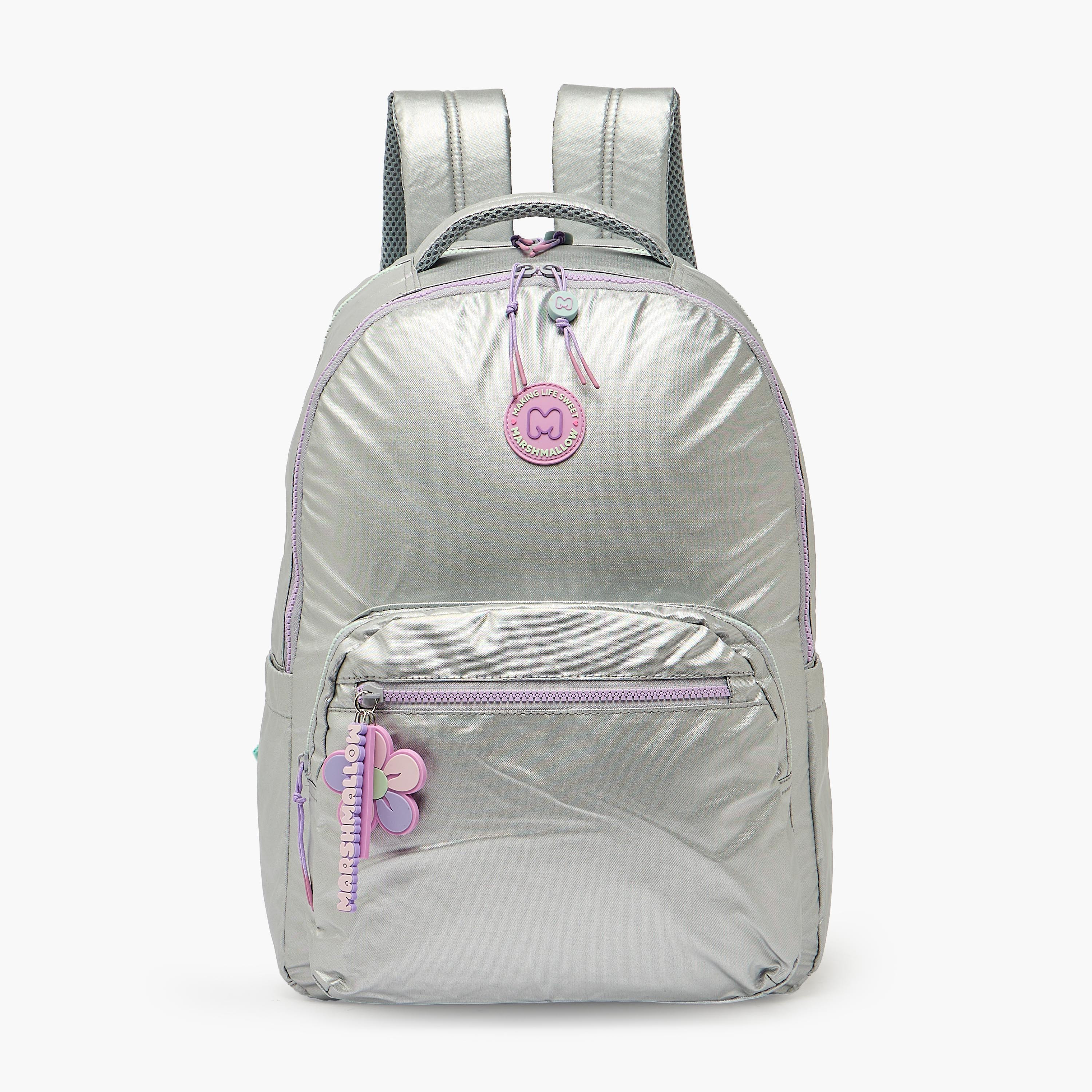 MARSHMALLOW Solid Backpack for Girls 8-13 Years with Padded Shoulder Straps - 17 inches-school-bagsandbackpacks-backpacks-image-1