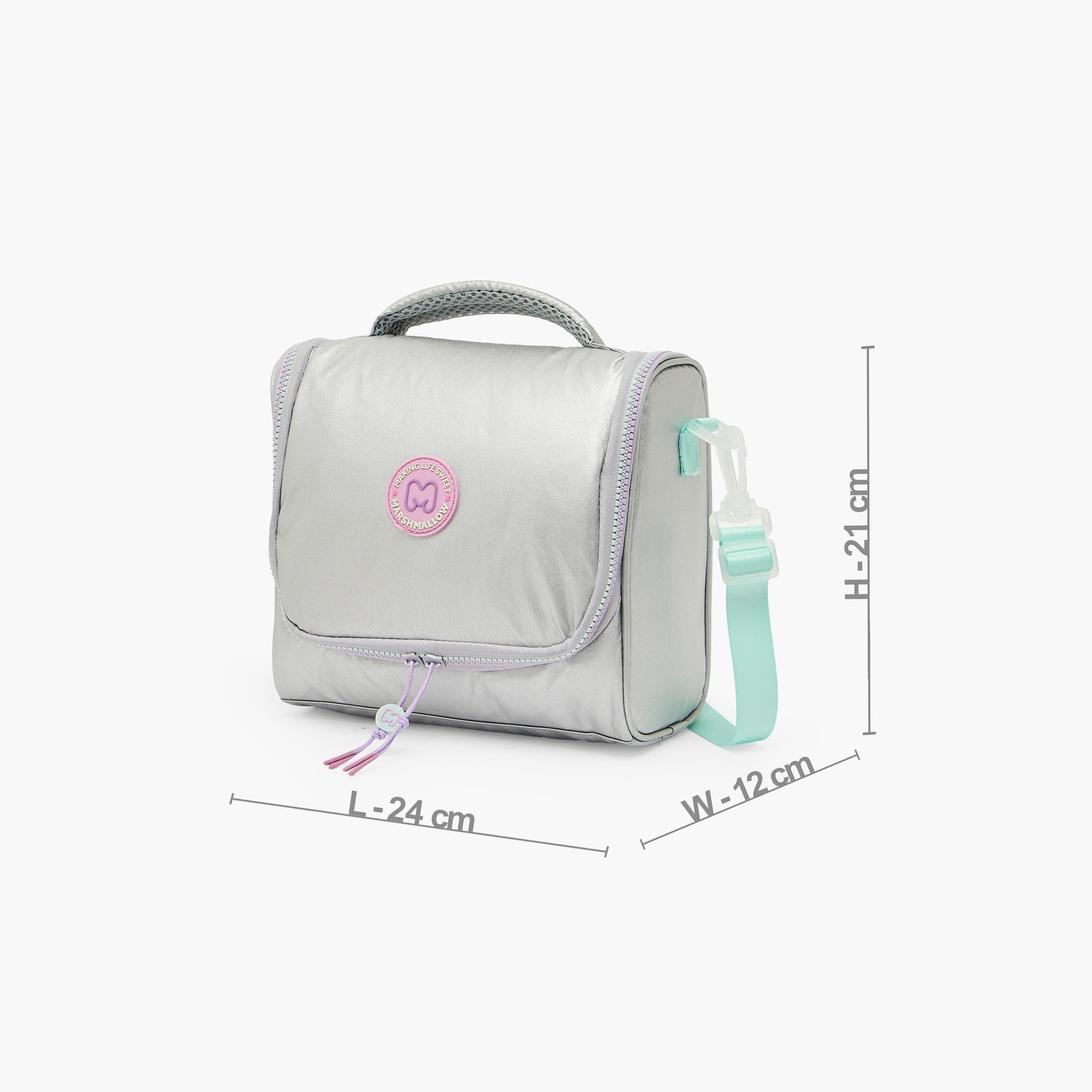 MARSHMALLOW Solid Lunch Bag for Girls 8-13 Years with Detachable Strap-school-lunchessentials-lunchbags-image-4
