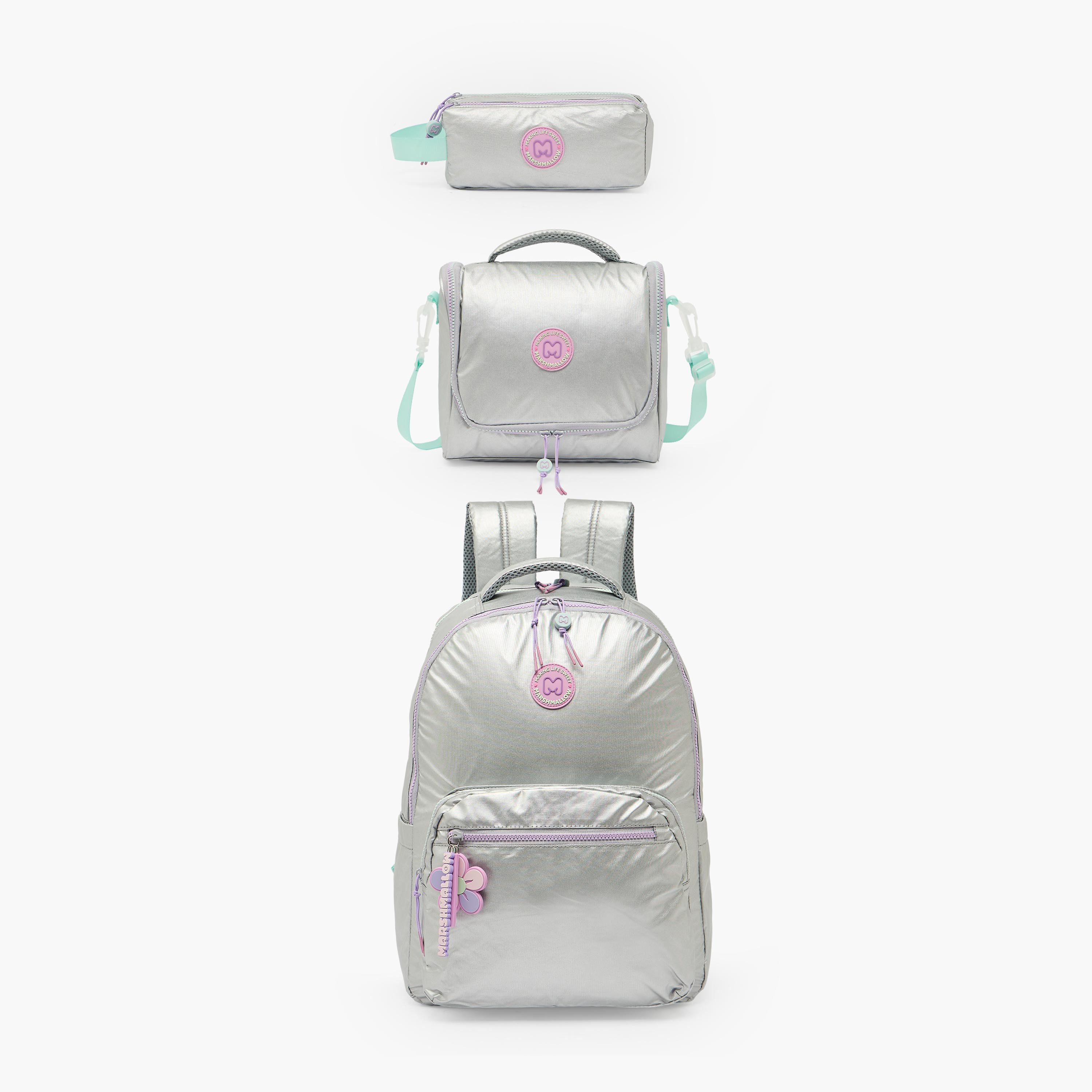 شنطة غداء سادة بحزام قابل للفصل للبنات سن 8 - 13 سنة من مارشميلو-school-lunchessentials-lunchbags-image-8