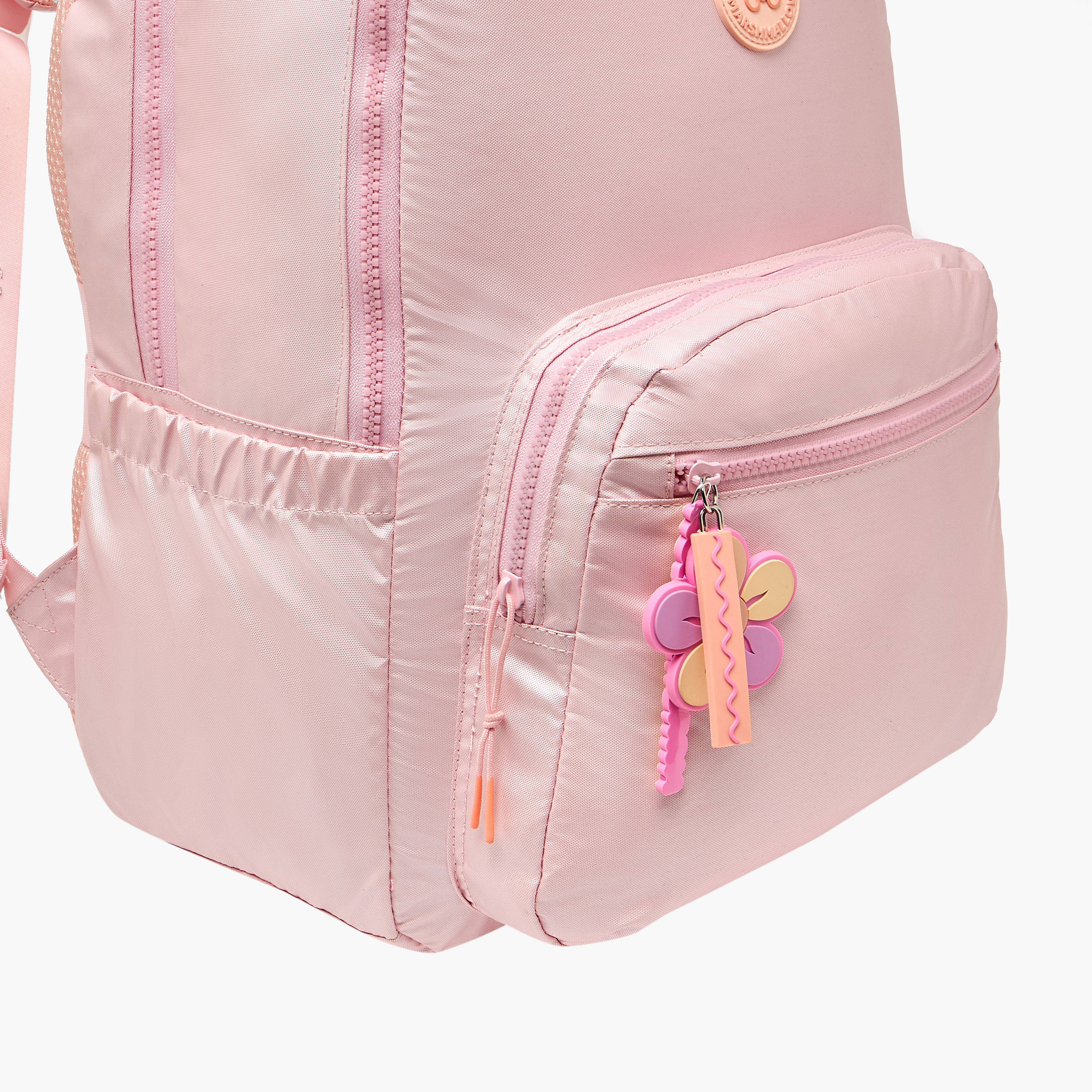 MARSHMALLOW Metallic Backpack for Girls 8-13 Years with Charm Accent-school-bagsandbackpacks-backpacks-image-3