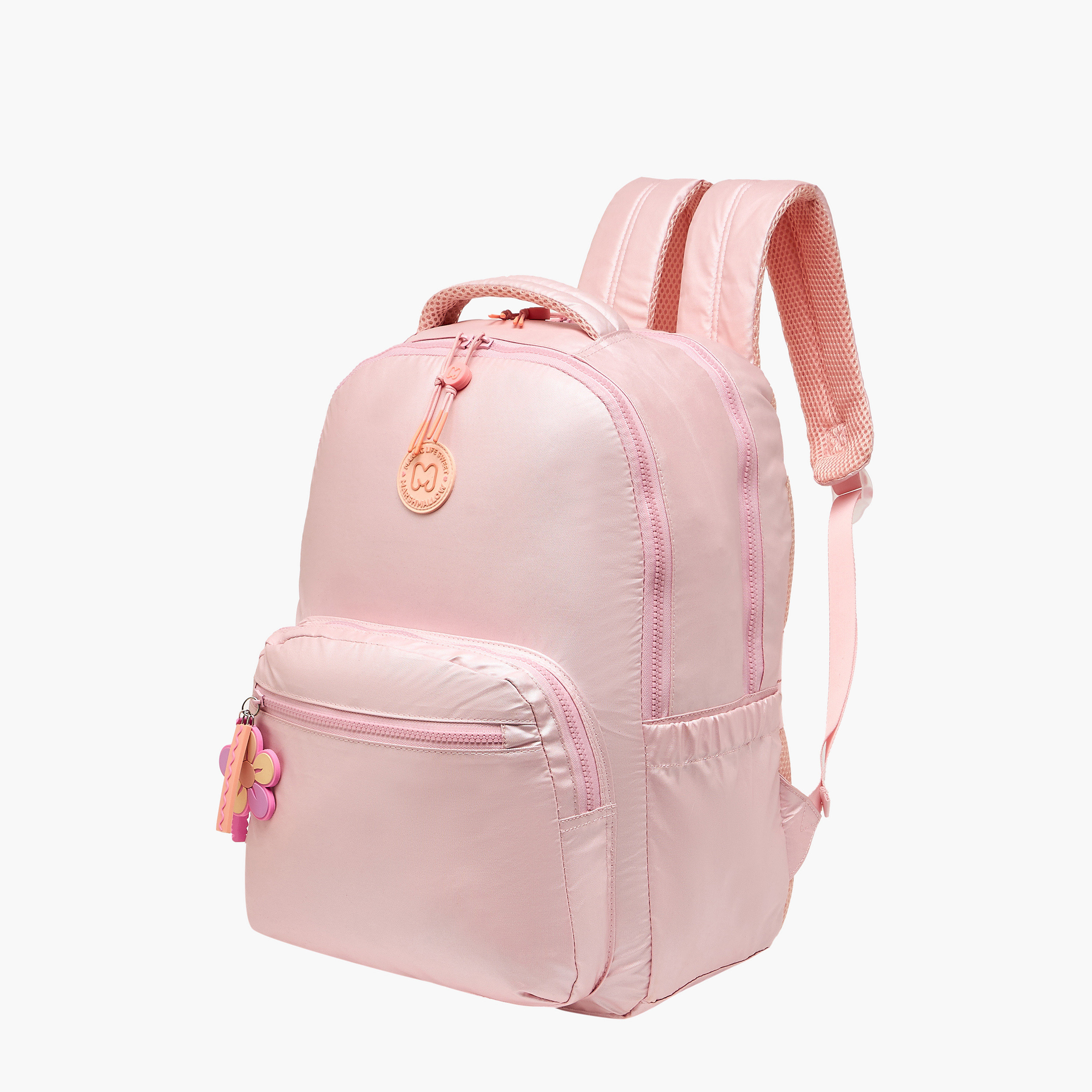 MARSHMALLOW Metallic Backpack for Girls 8-13 Years with Charm Accent-school-bagsandbackpacks-backpacks-image-5