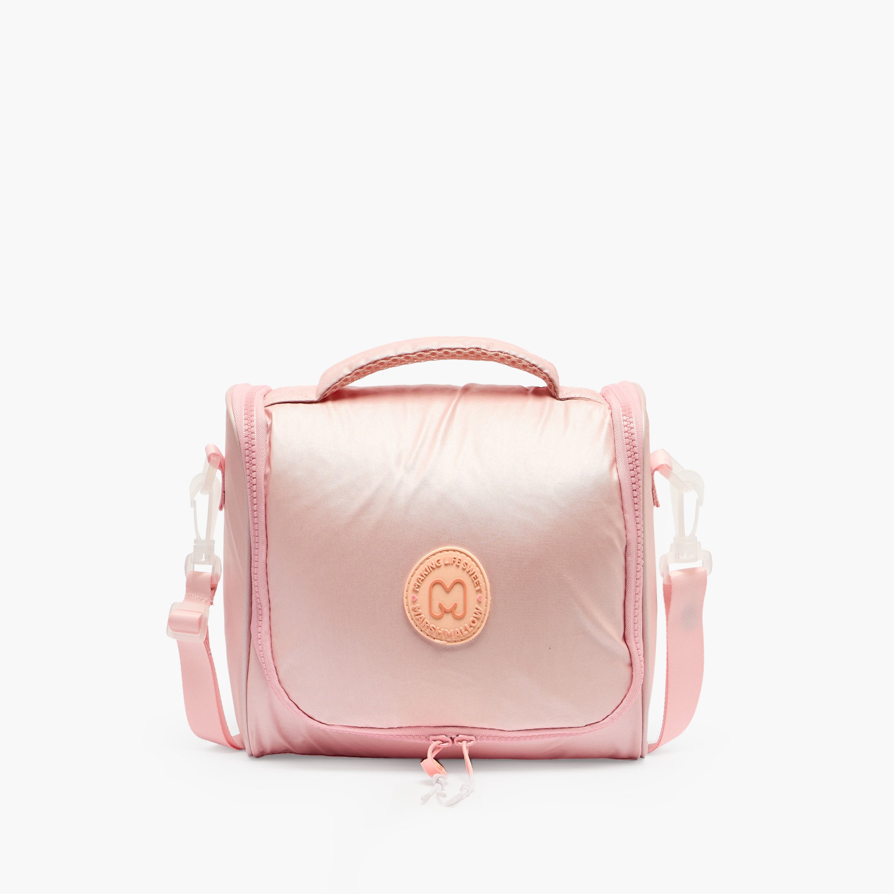 MARSHMALLOW Solid Lunch Bag for Girls 8-13 Years with Detachable Strap-school-lunchessentials-lunchbags-image-1