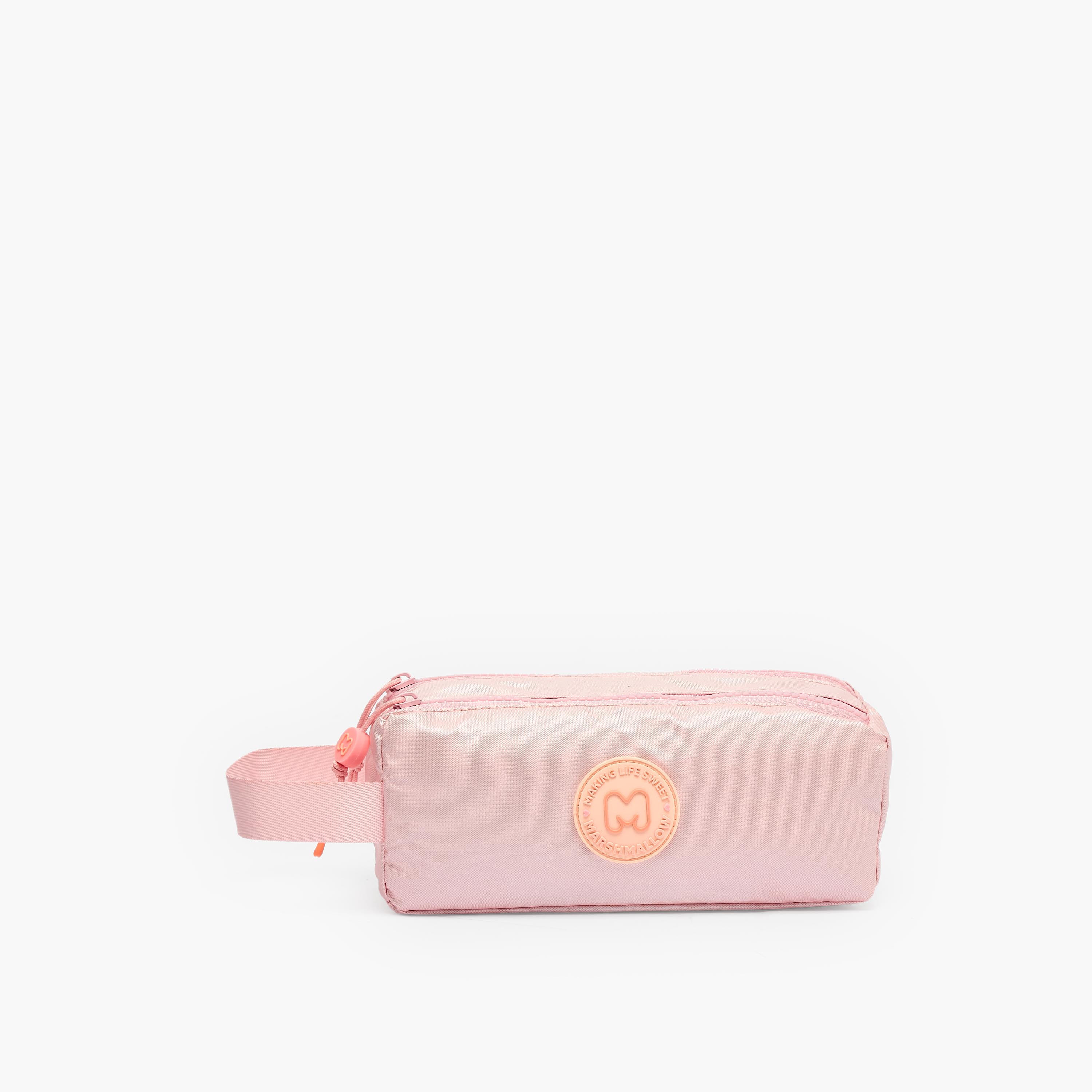 MARSHMALLOW Applique Detail Pencil Pouch with 2 Compartments-school-stationery-pencilcases-image-1