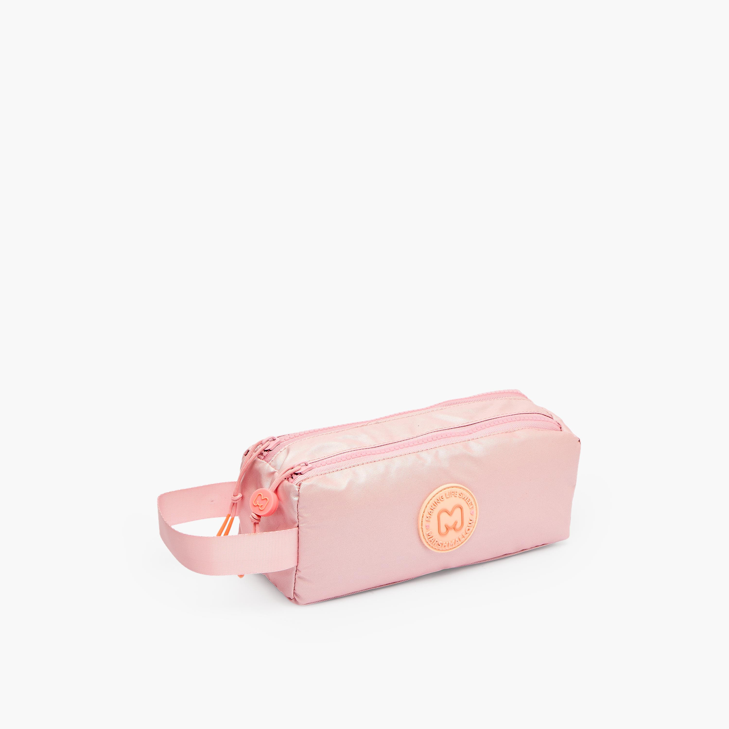 MARSHMALLOW Applique Detail Pencil Pouch with 2 Compartments-school-stationery-pencilcases-image-3