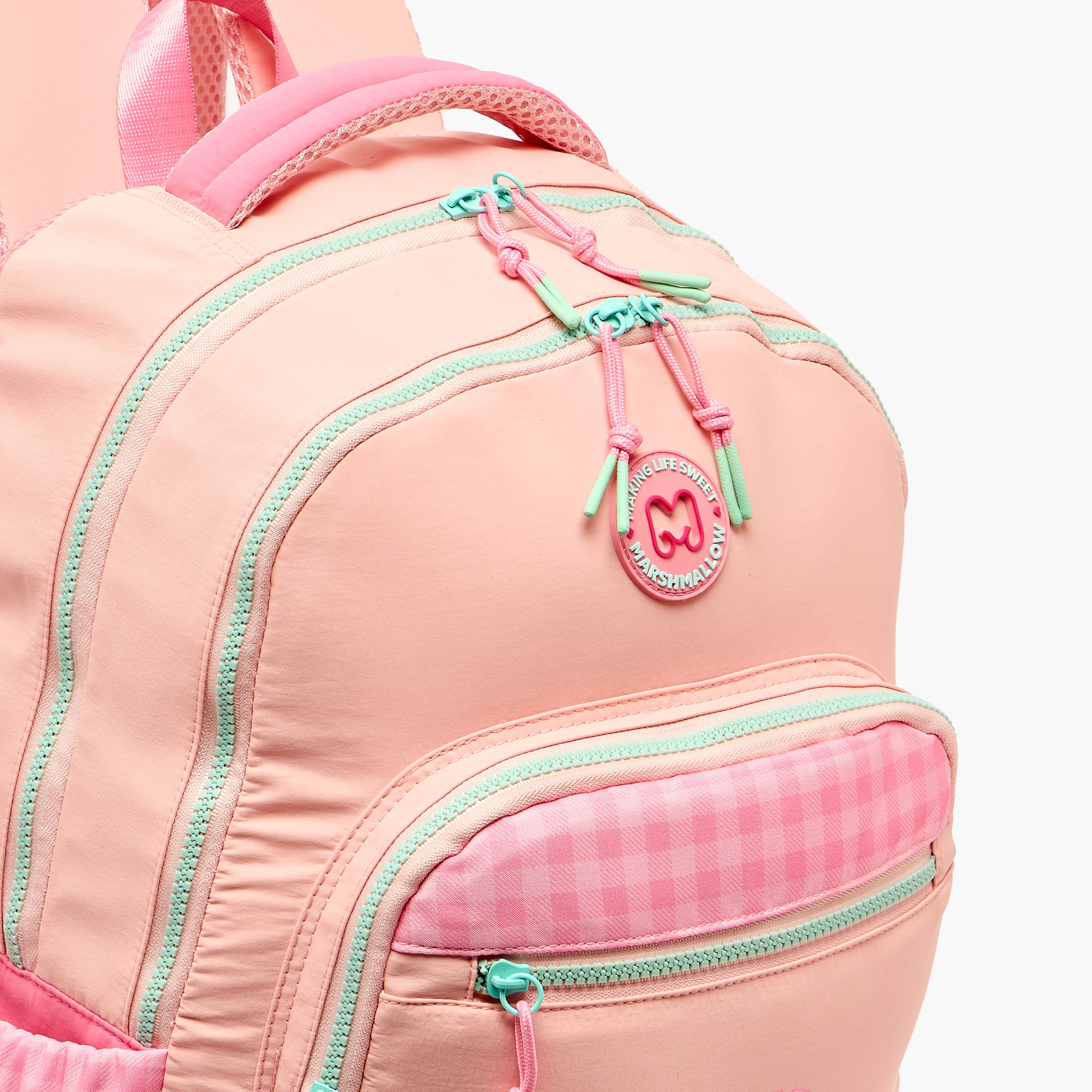 MARSHMALLOW Cherry Applique Backpack for Girls 8-13 Years with Padded Shoulder Straps - 17 inches-school-bagsandbackpacks-backpacks-image-2