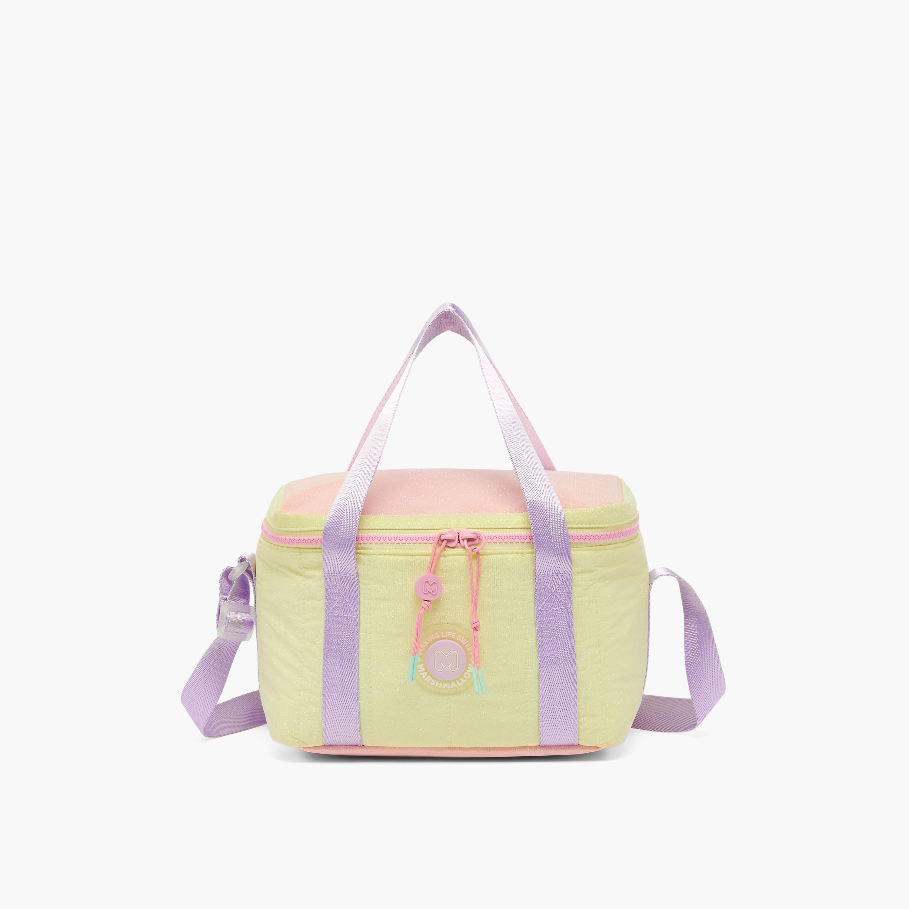 شنطة غداء بتفاصيل مزخرفة للبنات 8-13 سنوات بسحاب إغلاق من مارشميلو-school-lunchessentials-lunchbags-image-1