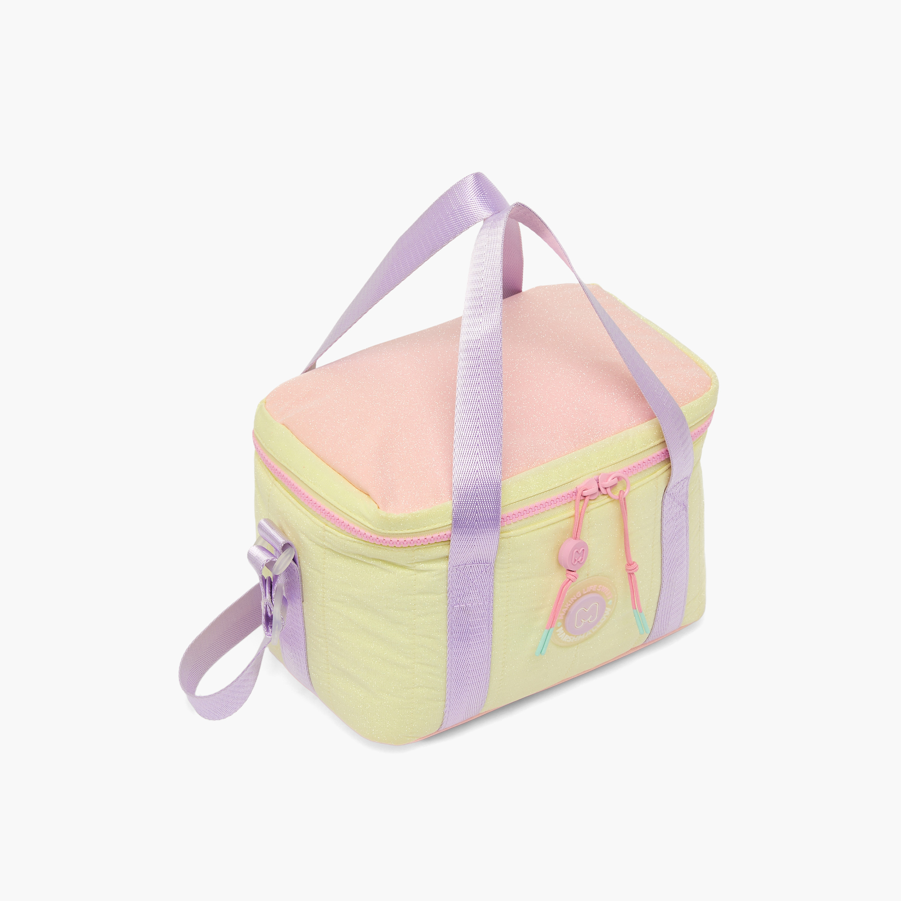 شنطة غداء بتفاصيل مزخرفة للبنات 8-13 سنوات بسحاب إغلاق من مارشميلو-school-lunchessentials-lunchbags-image-2