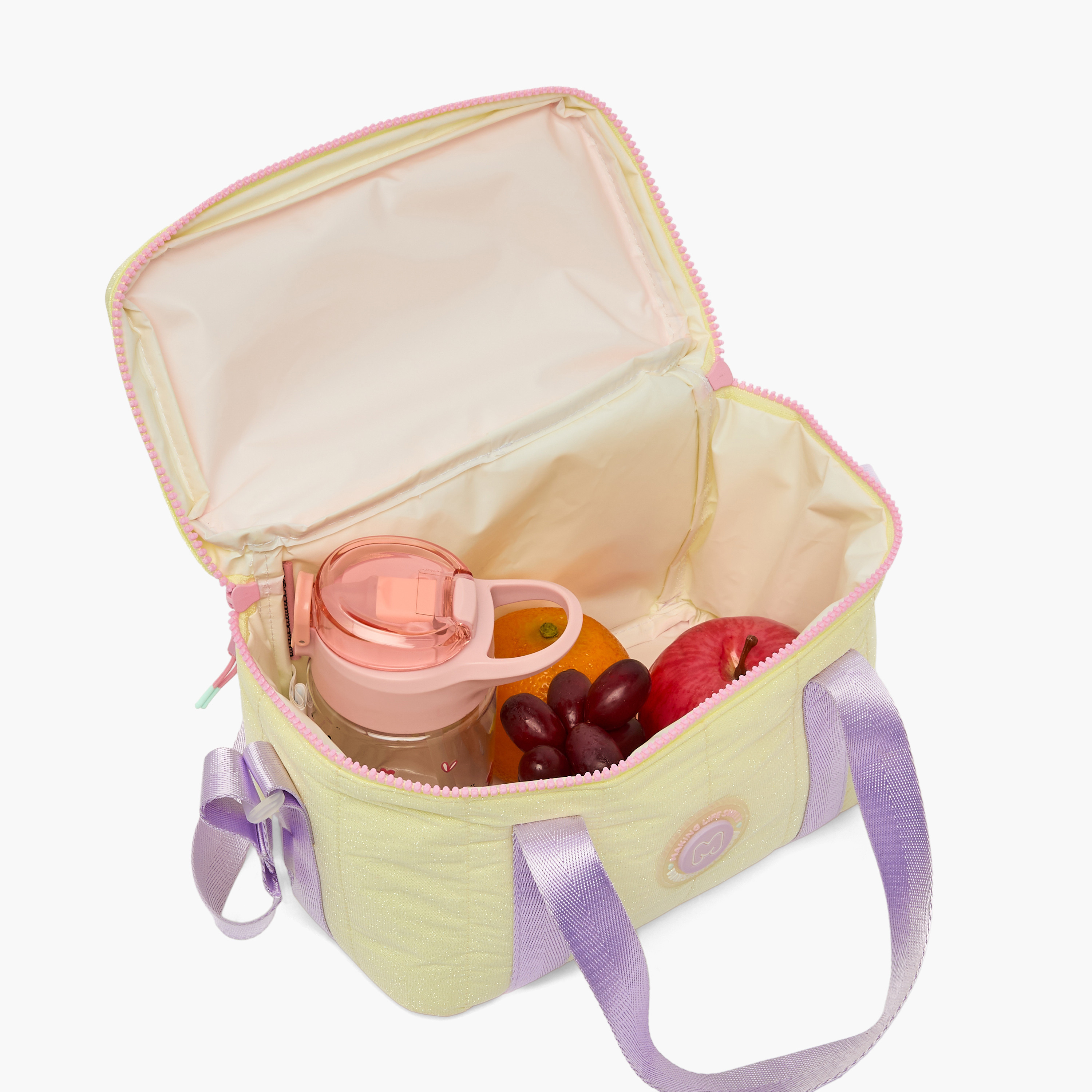 شنطة غداء بتفاصيل مزخرفة للبنات 8-13 سنوات بسحاب إغلاق من مارشميلو-school-lunchessentials-lunchbags-image-4