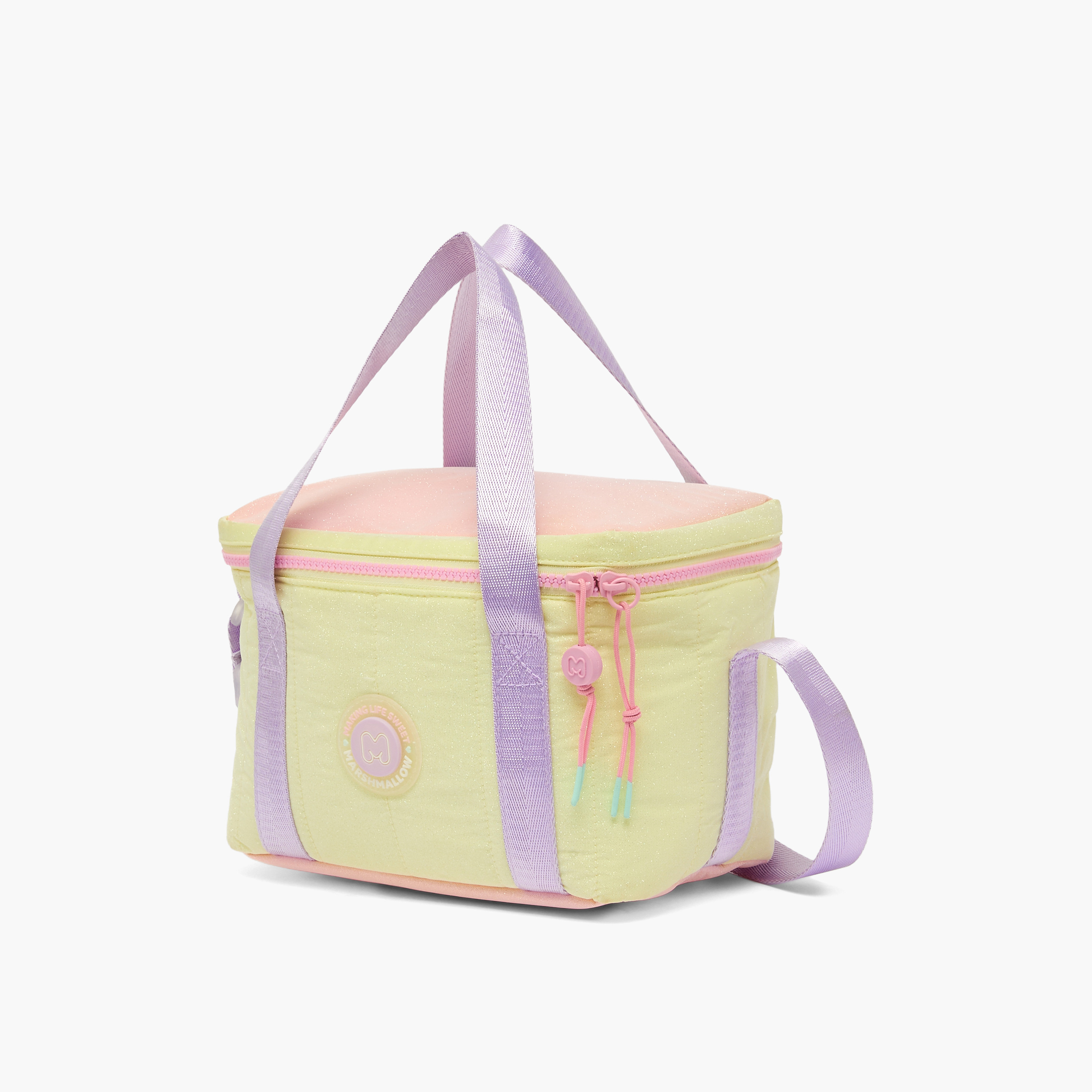 شنطة غداء بتفاصيل مزخرفة للبنات 8-13 سنوات بسحاب إغلاق من مارشميلو-school-lunchessentials-lunchbags-image-7