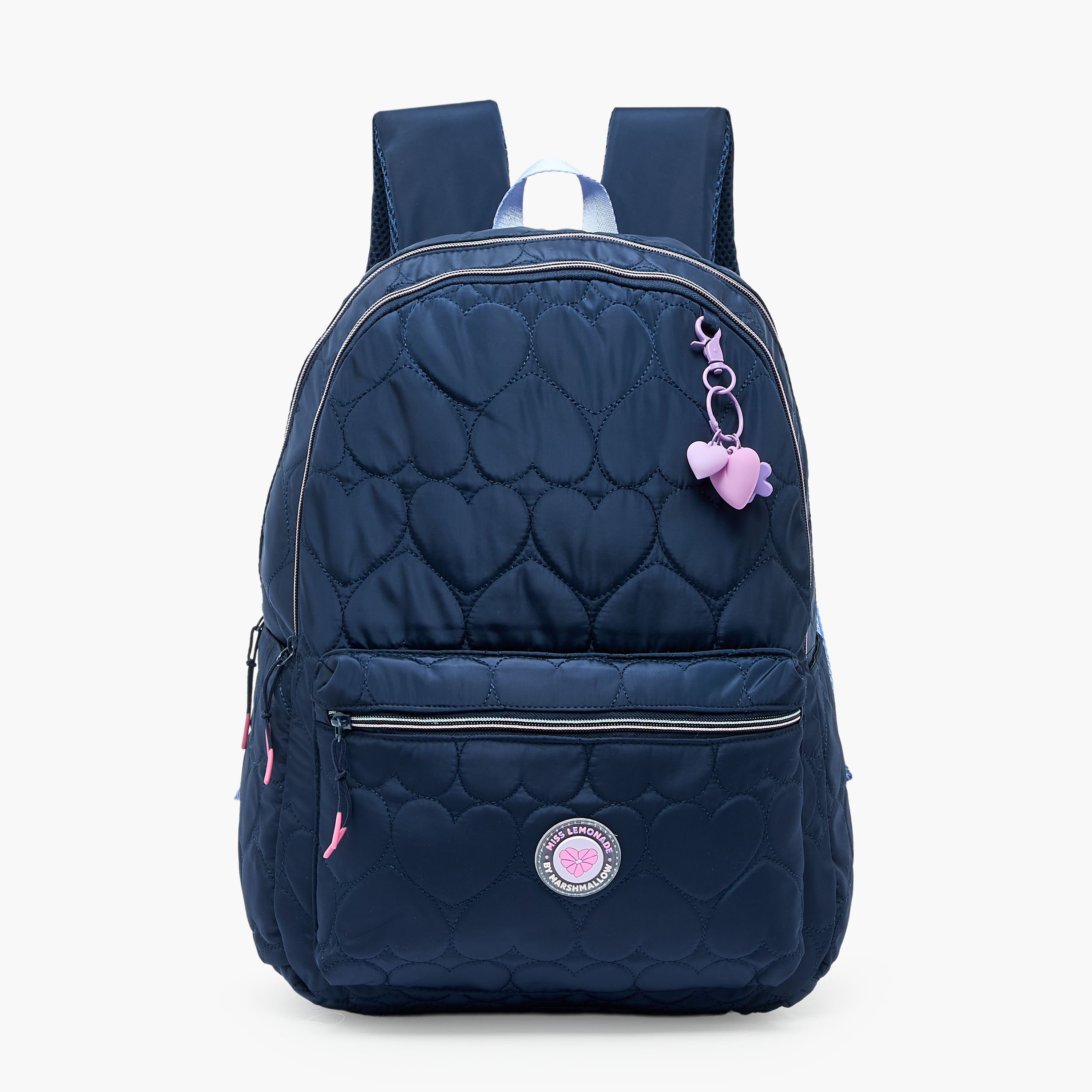 MARSHMALLOW Quilted Backpack for Girls 8-13 Years with Padded Shoulder Straps - 17 inches-school-bagsandbackpacks-backpacks-image-1
