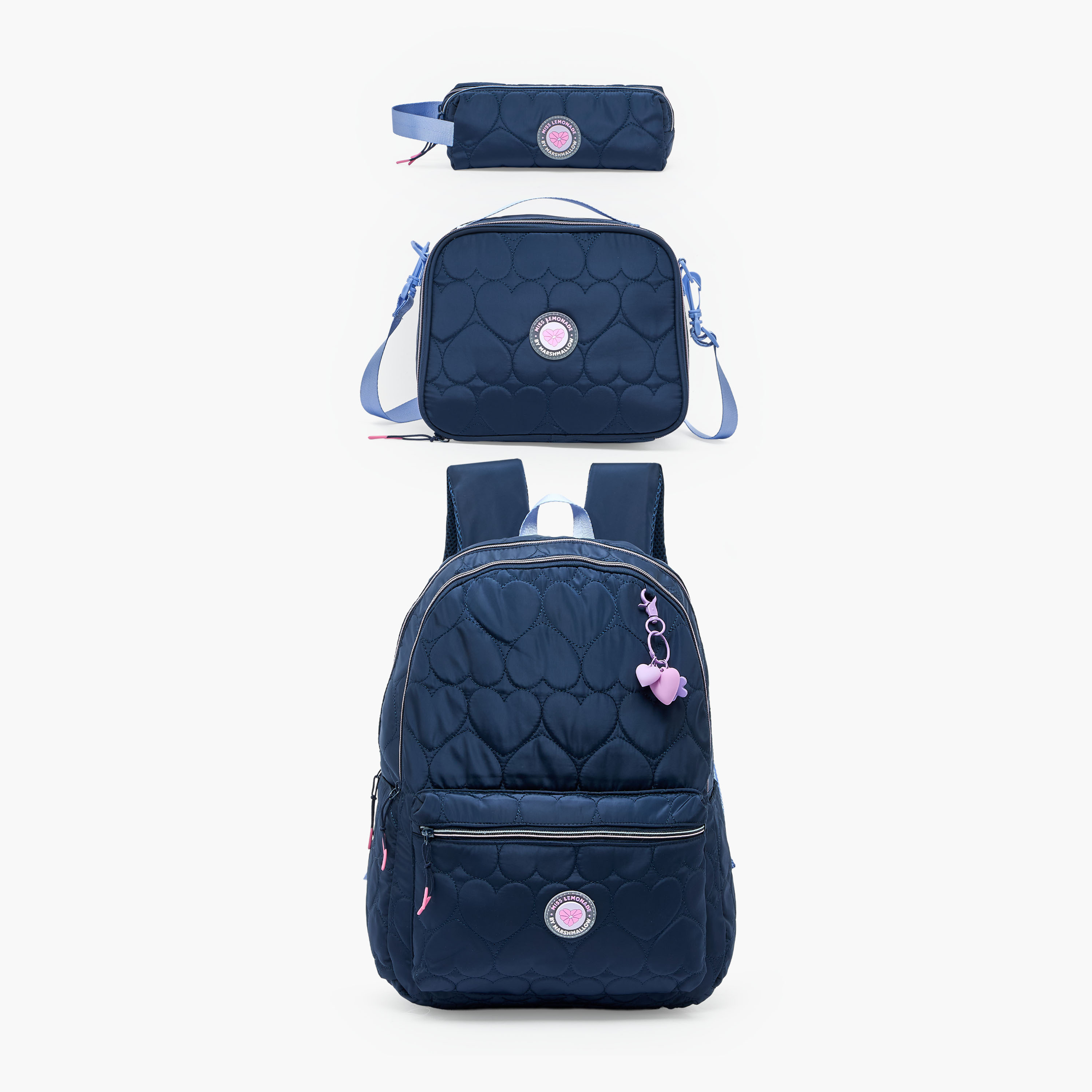 MARSHMALLOW Quilted Backpack for Girls 8-13 Years with Padded Shoulder Straps - 17 inches-school-bagsandbackpacks-backpacks-image-10