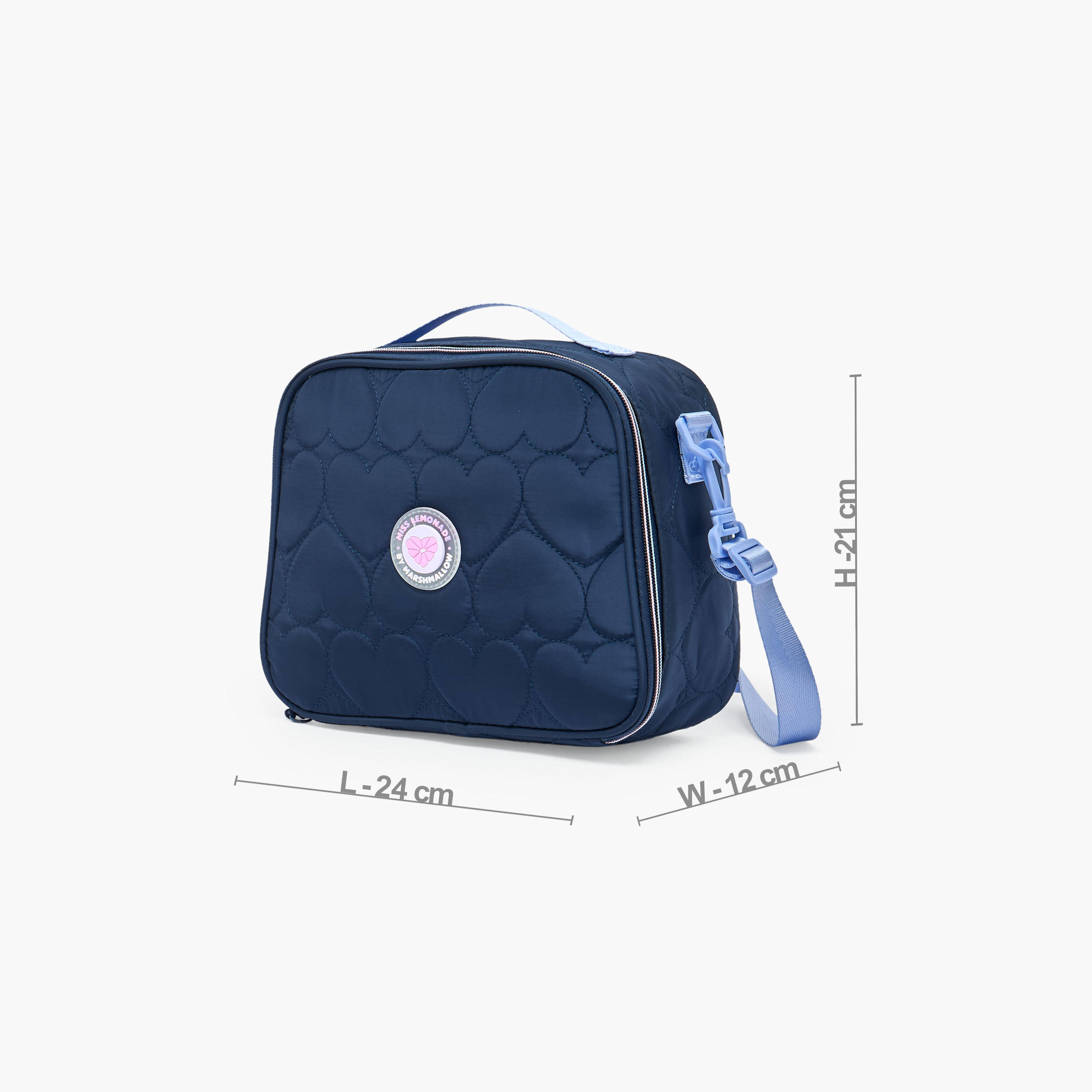 MARSHMALLOW Heart Quilted Lunch Bag for Girls 8-13 Years with Insulation-school-lunchessentials-lunchbags-image-6