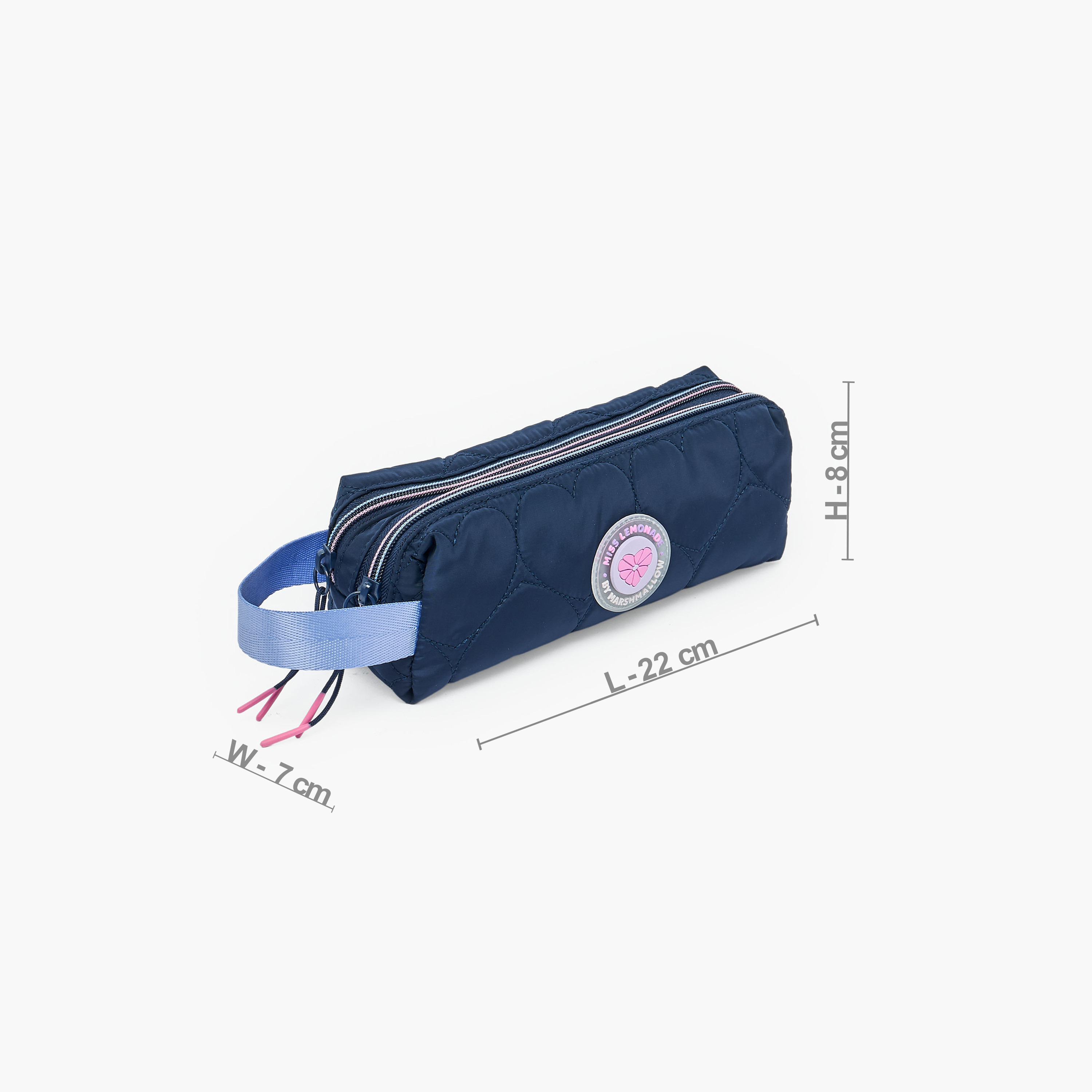 MARSHMALLOW Quilted Pencil Pouch with 2 Compartments-school-stationery-pencilcases-image-3