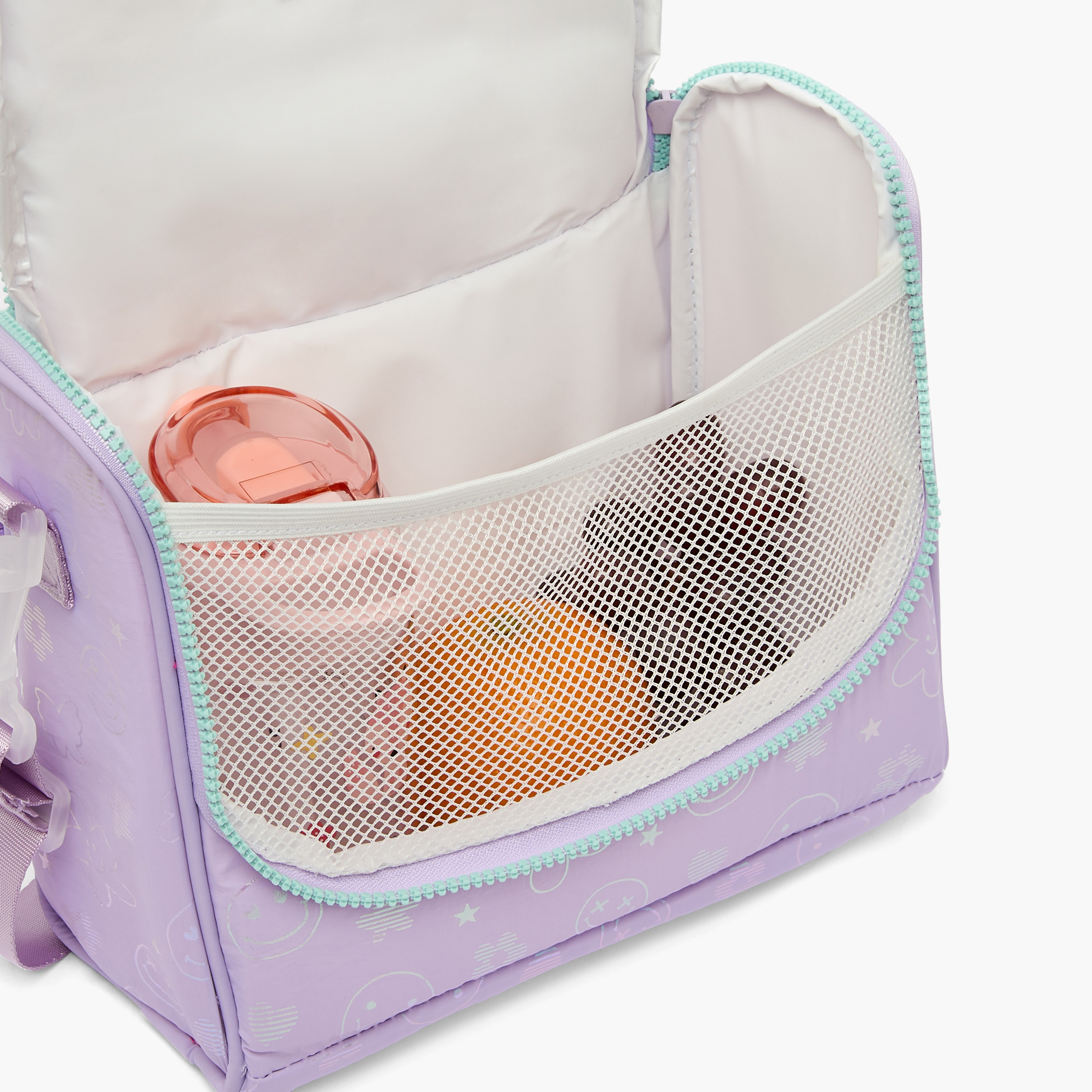 MARSHMALLOW Holographic Print Lunch Bag for Girls 8-13 Years with Zip Closure-school-lunchessentials-lunchbags-image-4