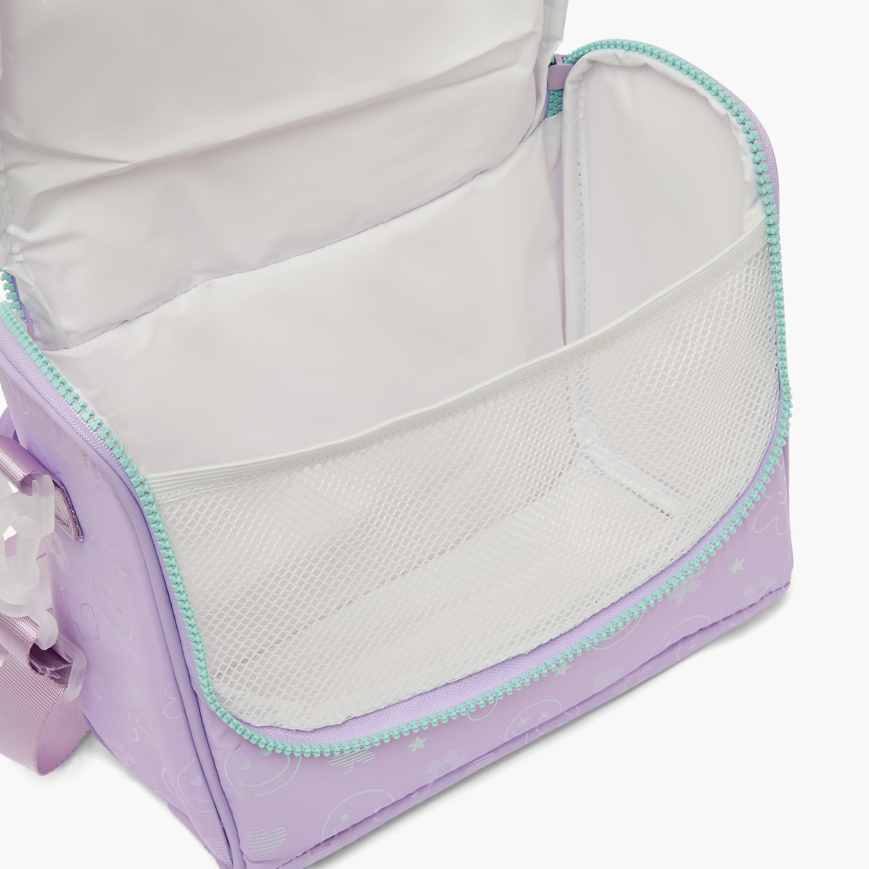 MARSHMALLOW Holographic Print Lunch Bag for Girls 8-13 Years with Zip Closure-school-lunchessentials-lunchbags-image-6