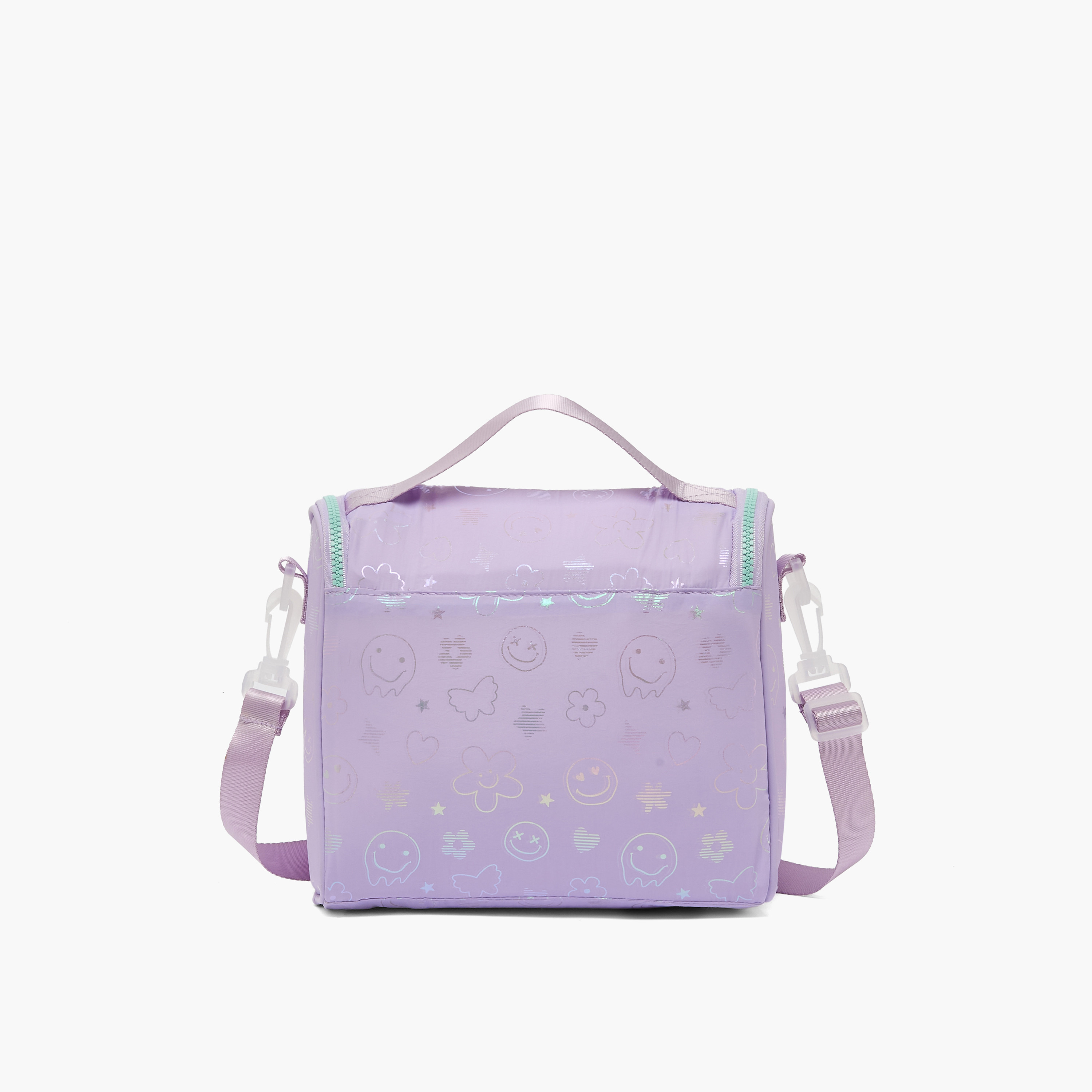 MARSHMALLOW Holographic Print Lunch Bag for Girls 8-13 Years with Zip Closure-school-lunchessentials-lunchbags-image-8