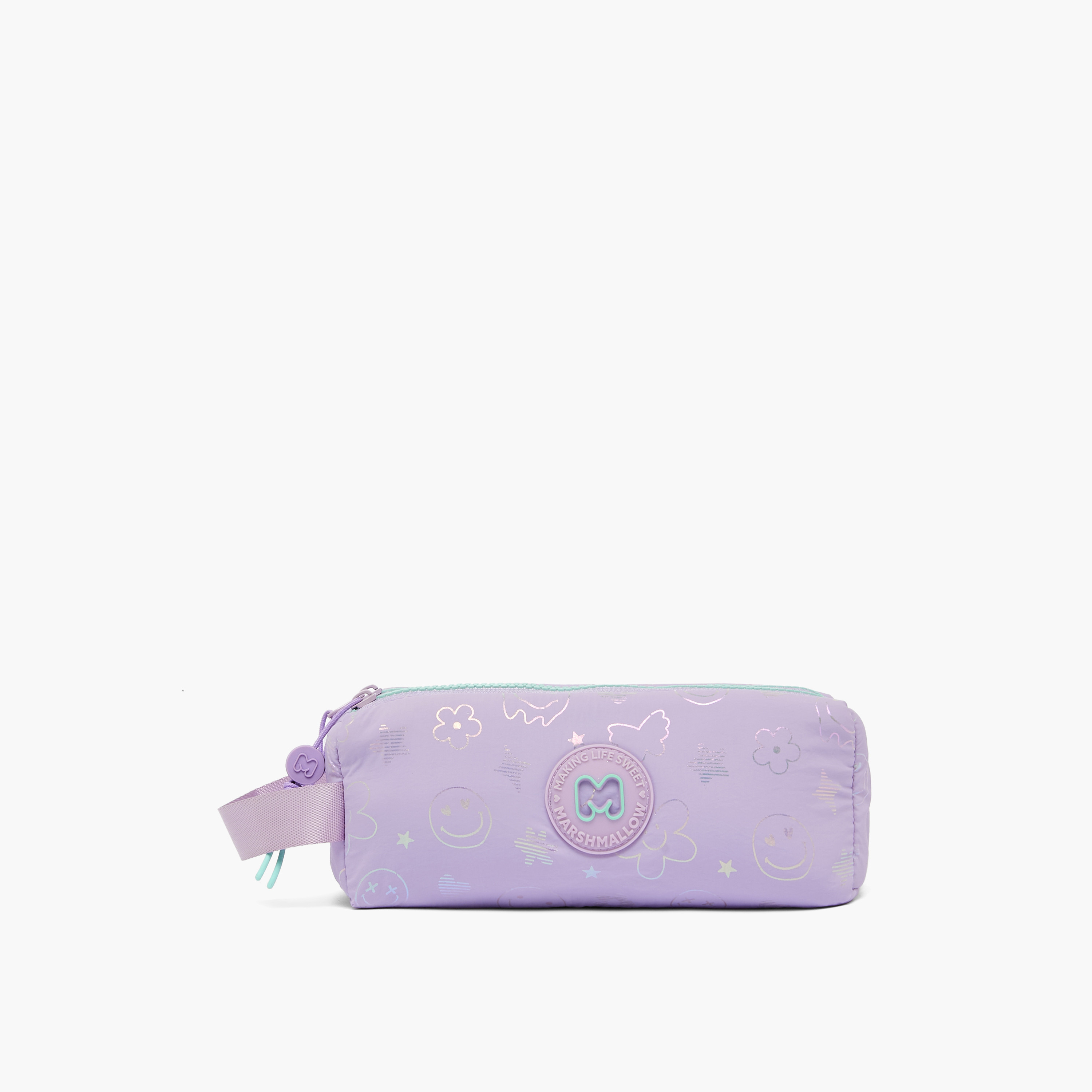 مقلمة بقسمين وطبعات هولوجرافيك من مارشميلو-school-stationery-pencilcases-image-1