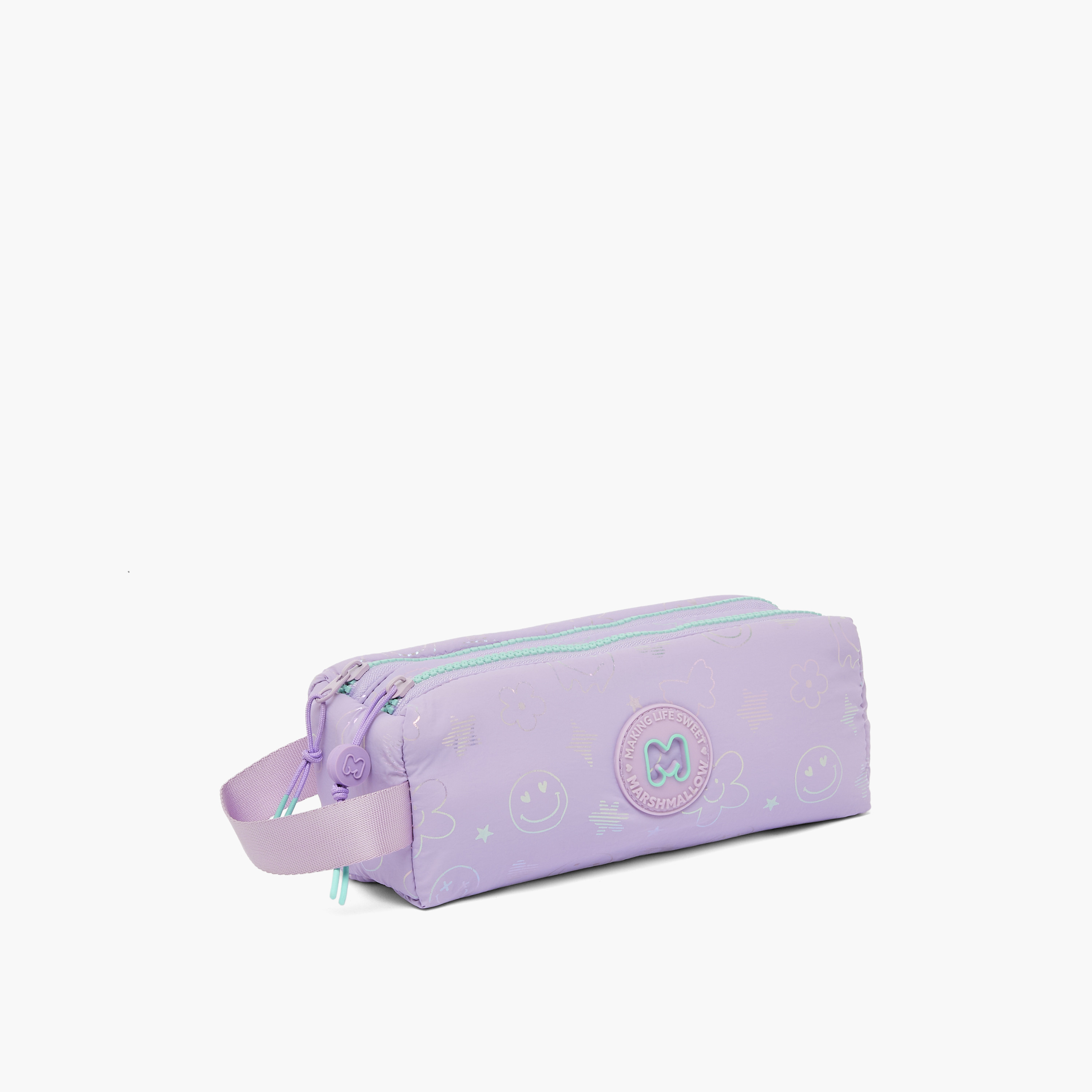 مقلمة بقسمين وطبعات هولوجرافيك من مارشميلو-school-stationery-pencilcases-image-3