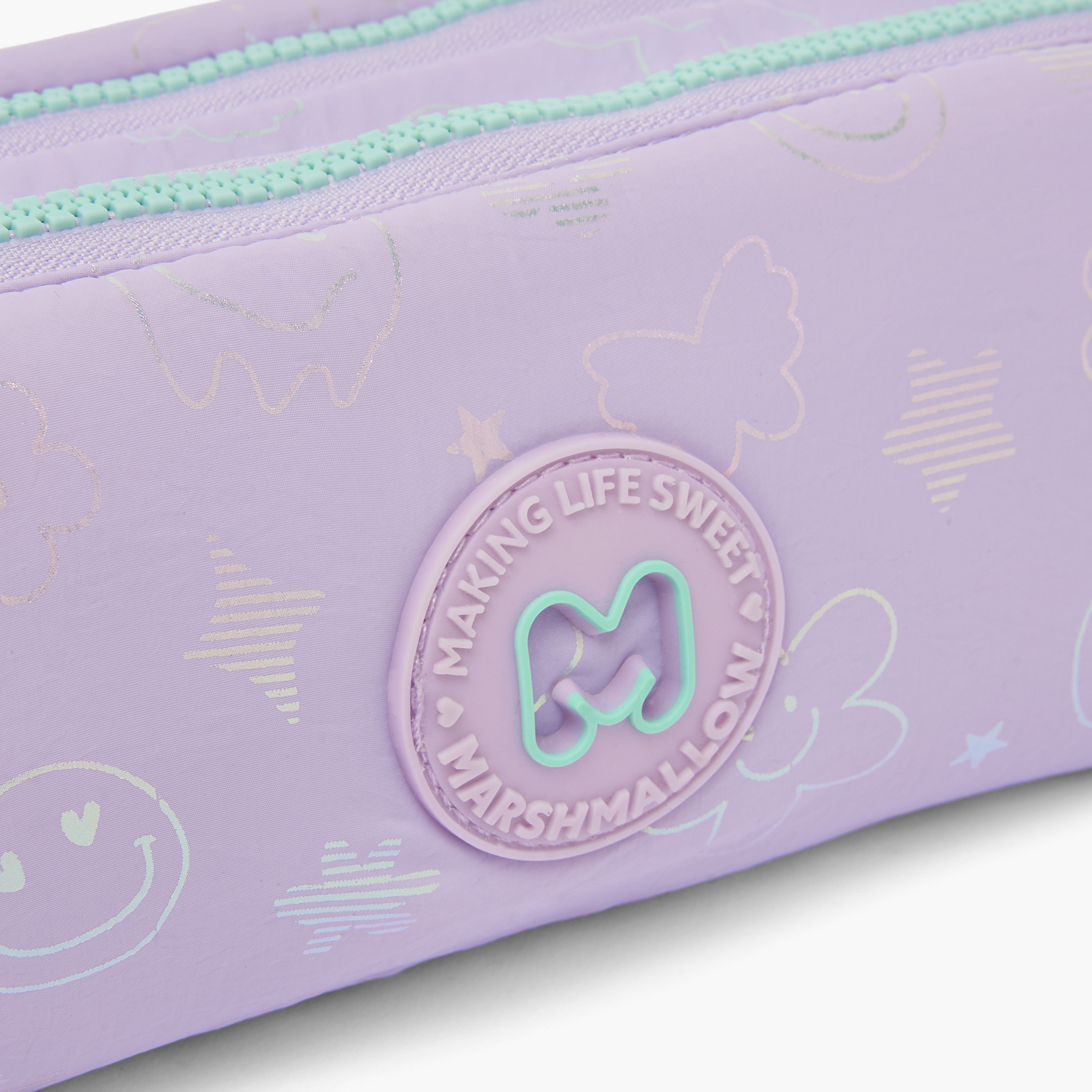 مقلمة بقسمين وطبعات هولوجرافيك من مارشميلو-school-stationery-pencilcases-image-6