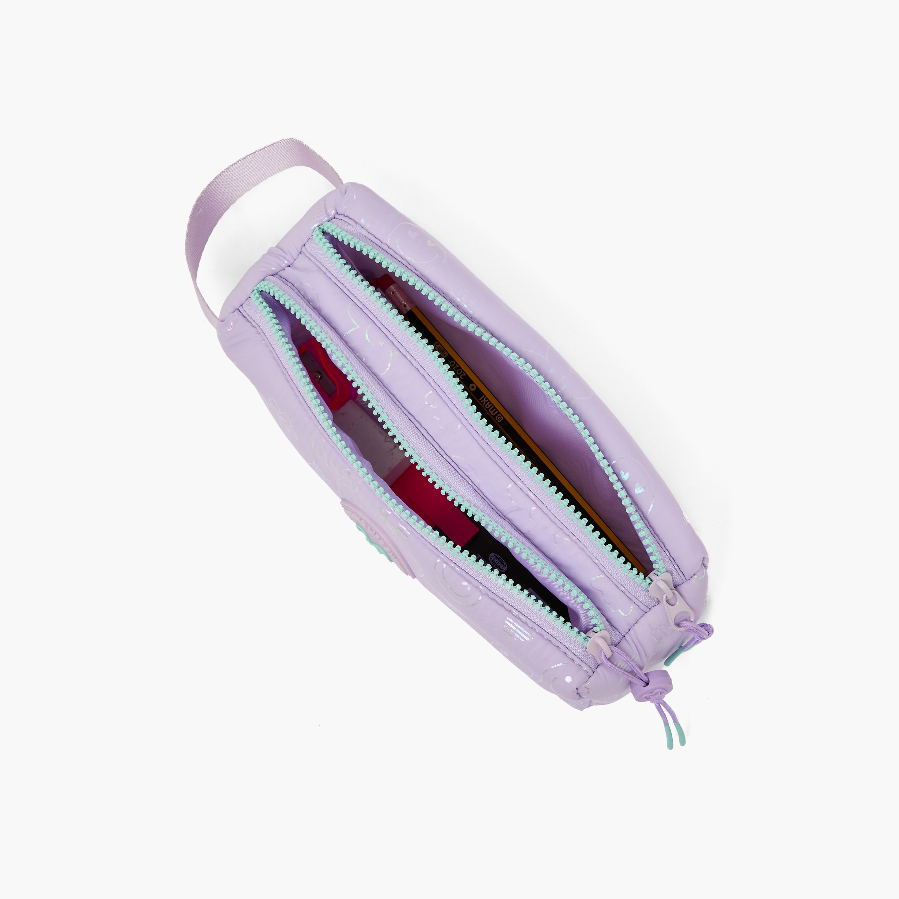 مقلمة بقسمين وطبعات هولوجرافيك من مارشميلو-school-stationery-pencilcases-image-7