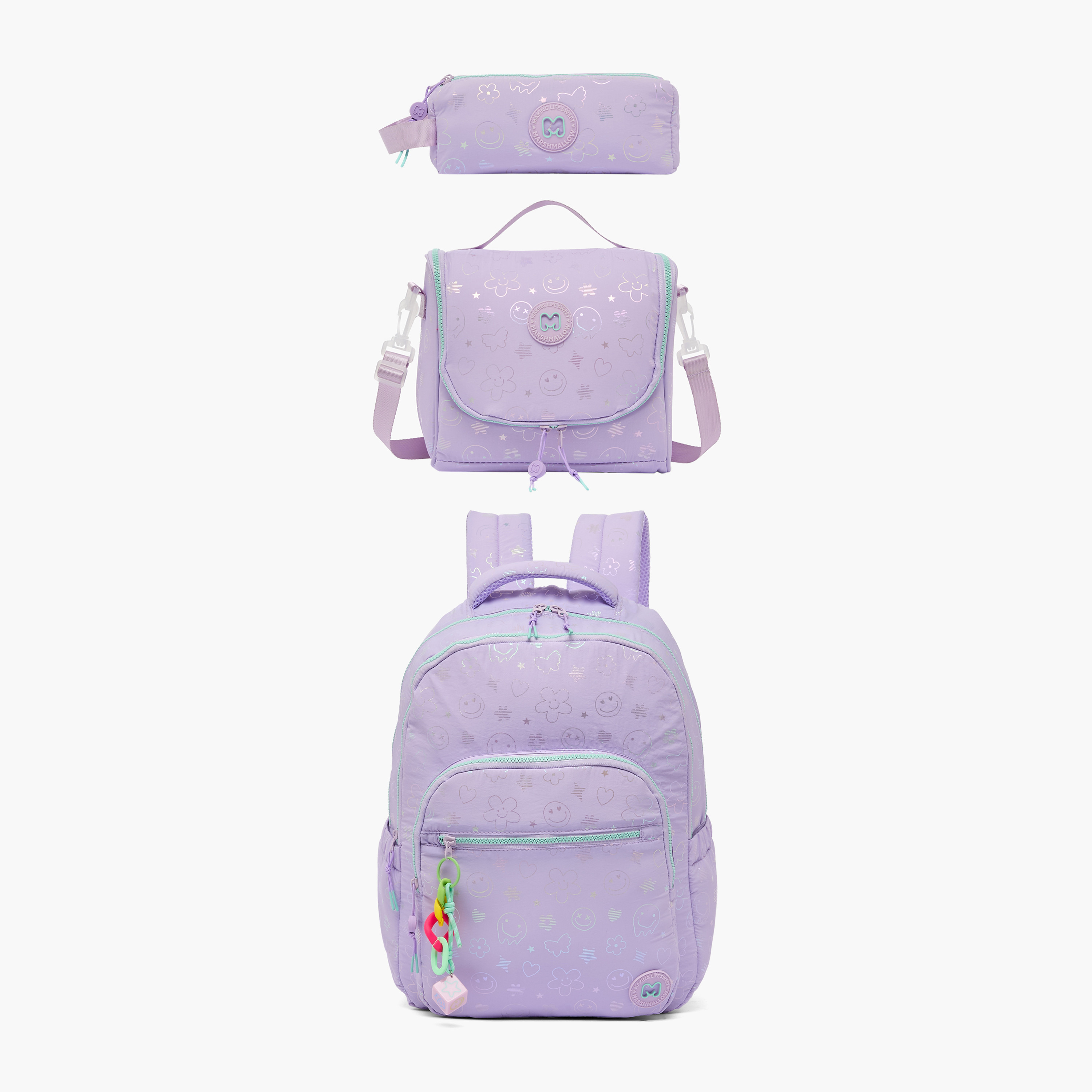 مقلمة بقسمين وطبعات هولوجرافيك من مارشميلو-school-stationery-pencilcases-image-8