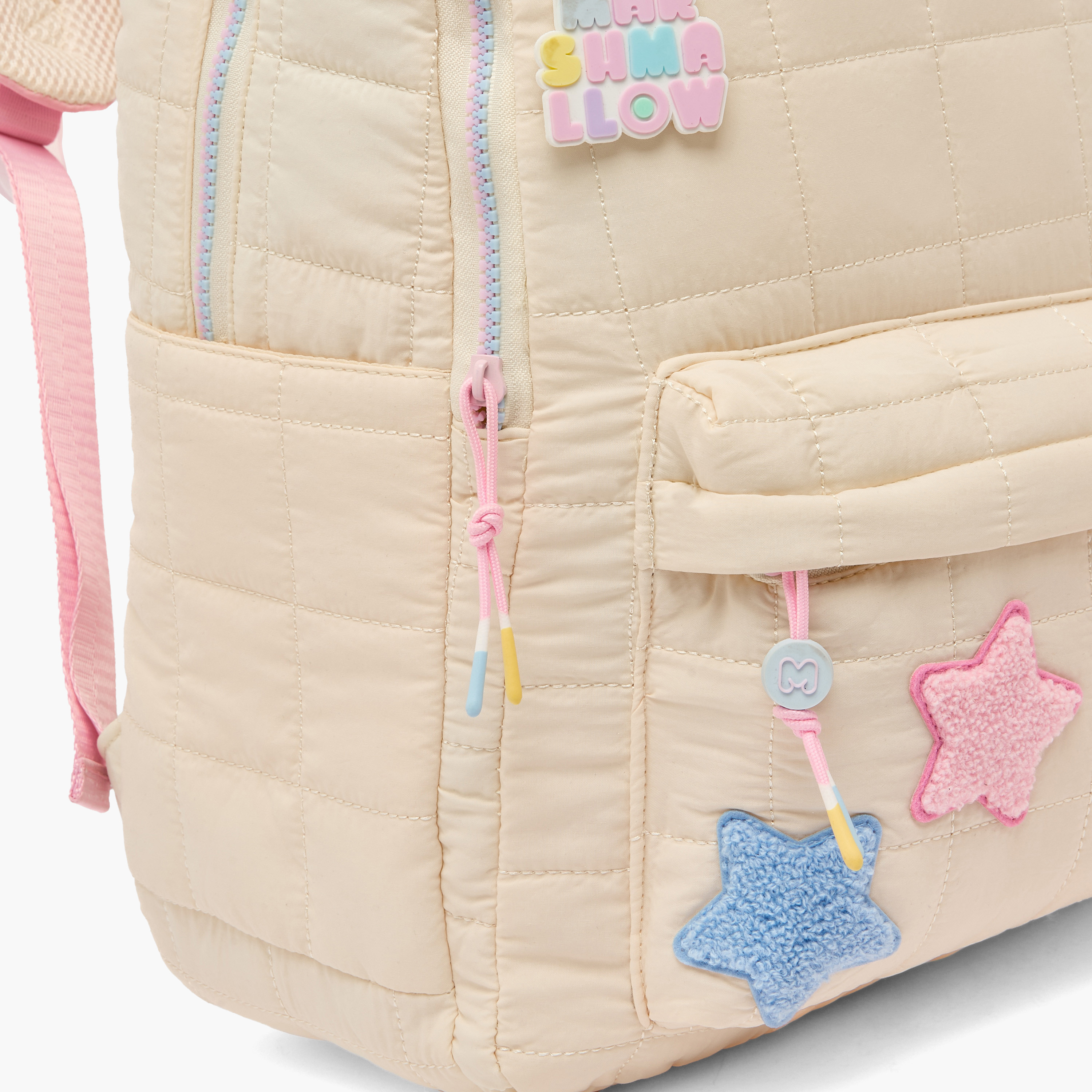شنطة ظهر بطبعة نجمة للبنات من 8 إلى 12 سنة بحزام قابل للتعديل - 17 بوصة من مارشمالو-school-bagsandbackpacks-backpacks-image-2