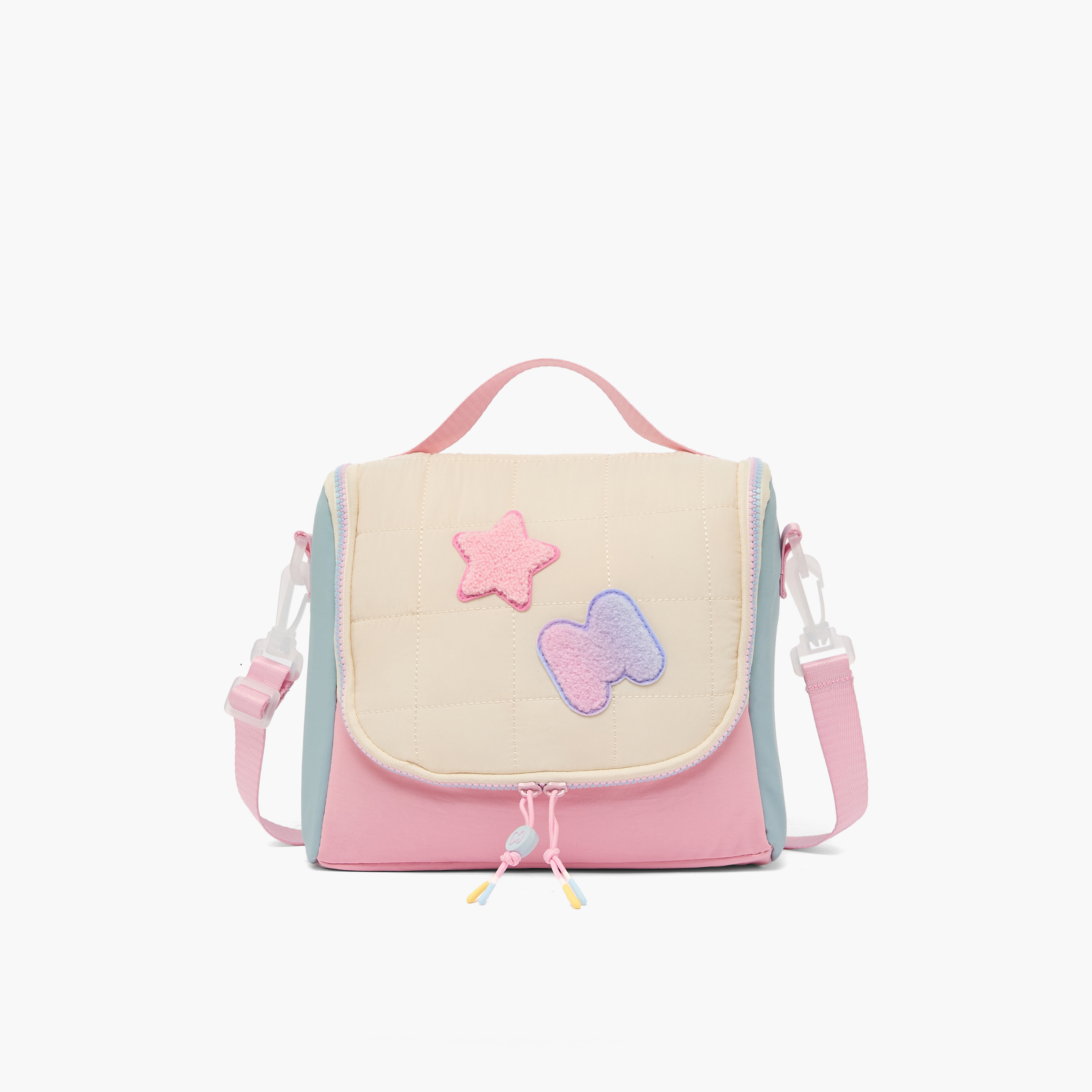 MARSHMALLOW Colourblock Lunch Bag for Girls 8-13 Years with Zip Closure-school-lunchessentials-lunchbags-image-1