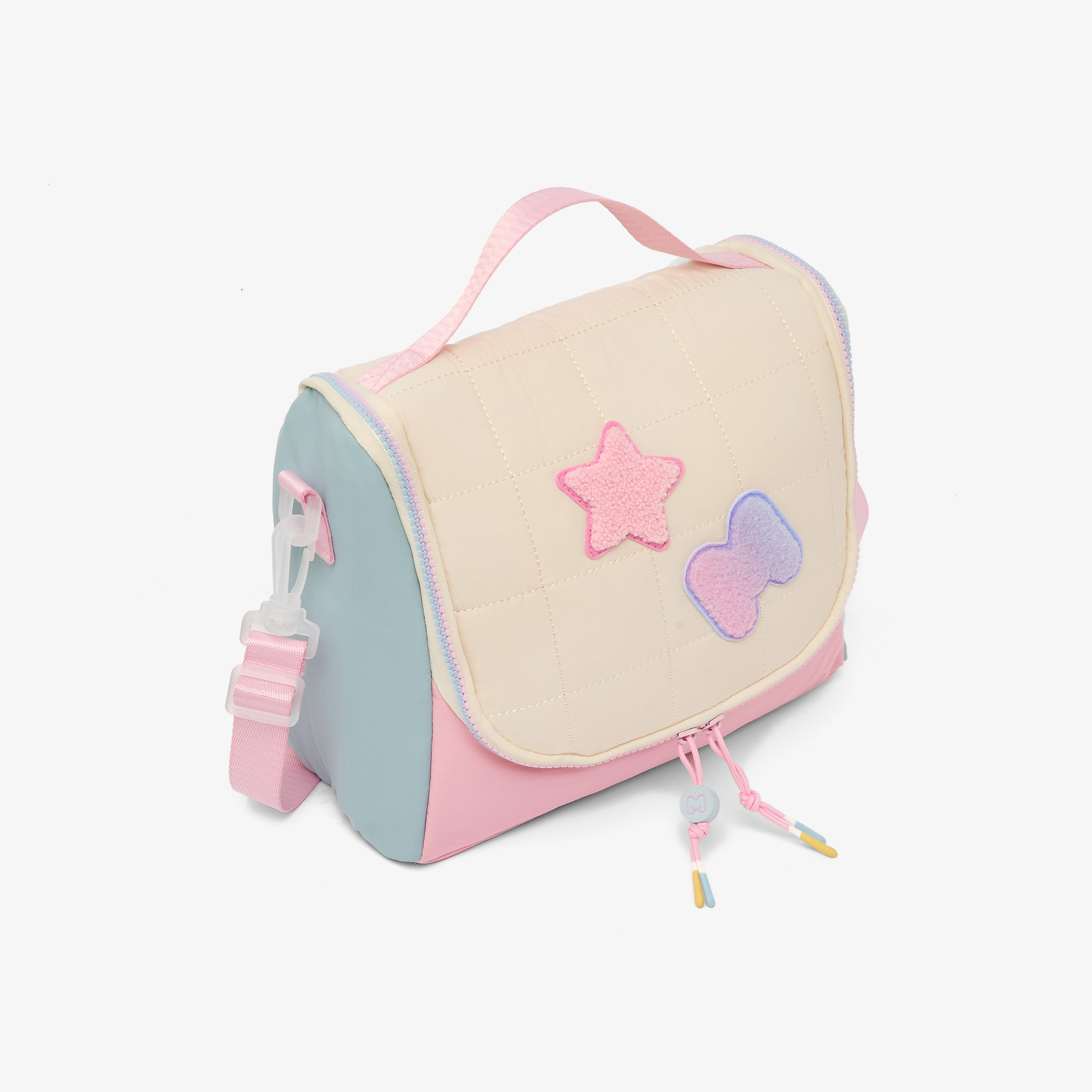 MARSHMALLOW Colourblock Lunch Bag for Girls 8-13 Years with Zip Closure-school-lunchessentials-lunchbags-image-2
