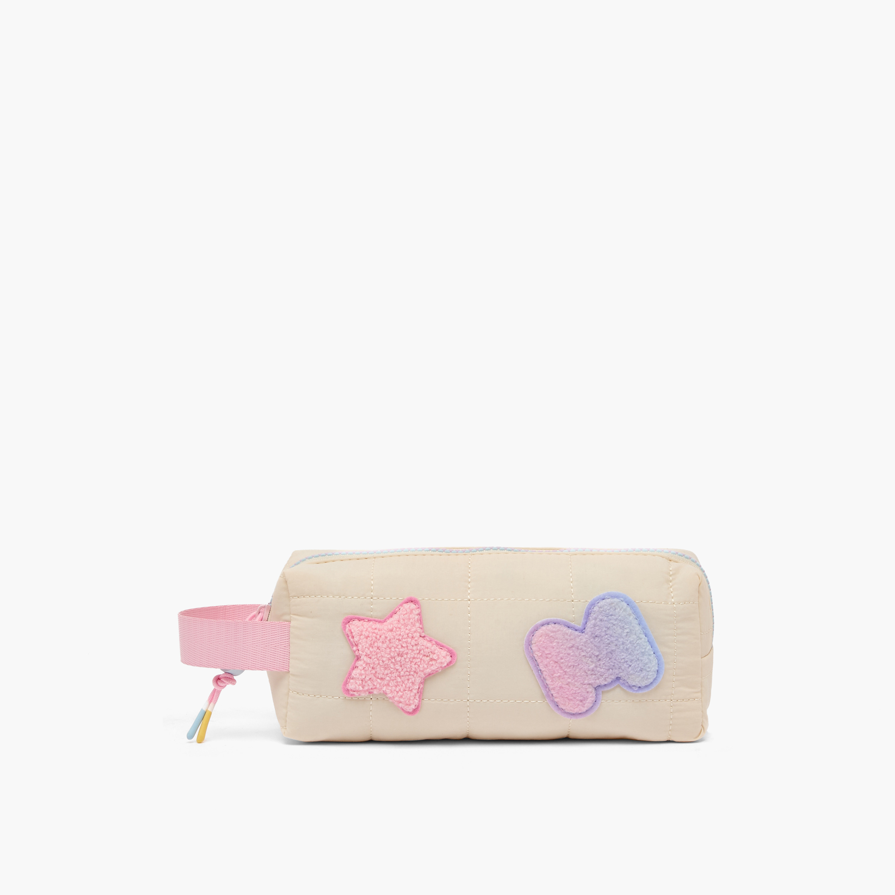 MARSHMALLOW Applique Detail Pencil Pouch with Zip Closure-school-stationery-pencilcases-image-1