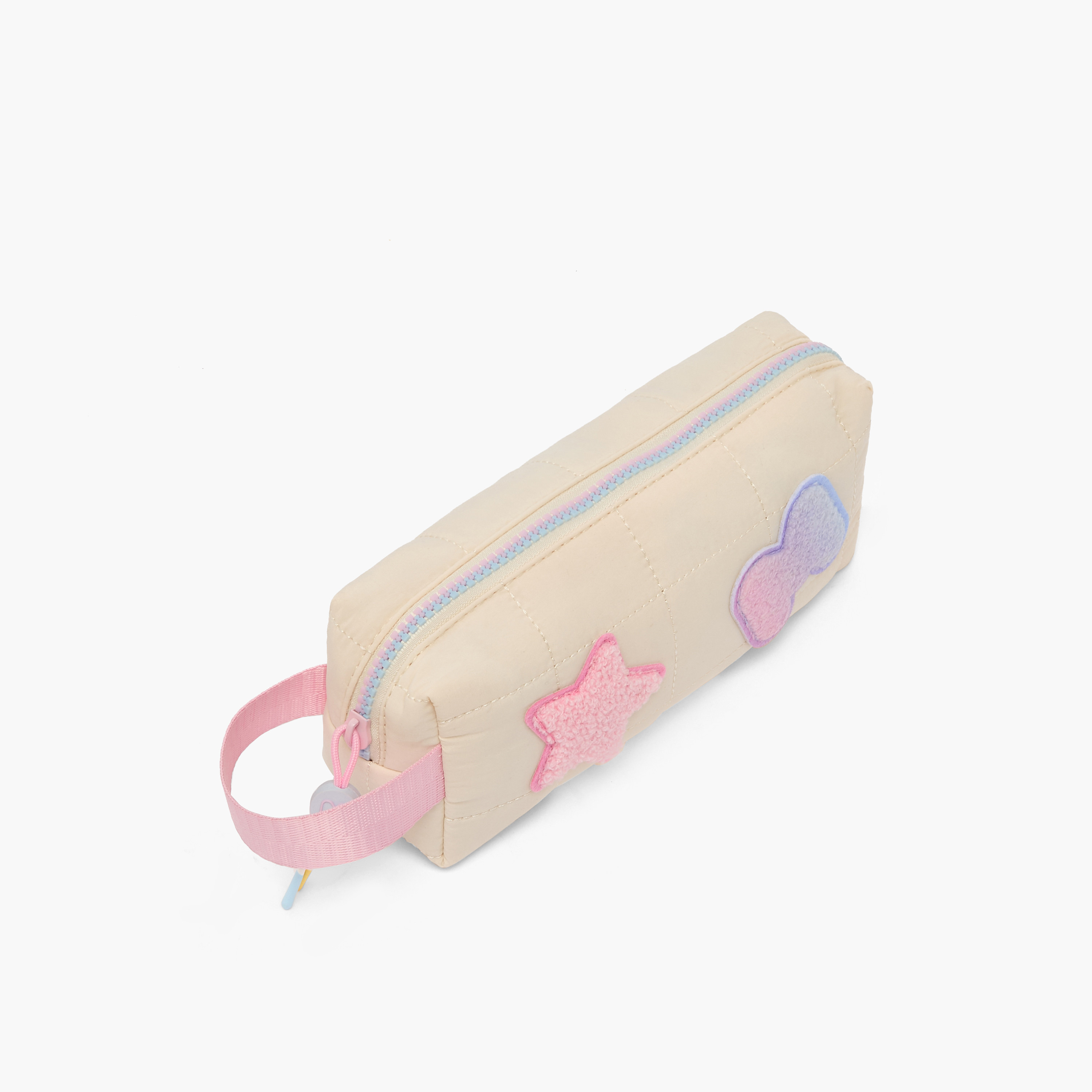 MARSHMALLOW Applique Detail Pencil Pouch with Zip Closure-school-stationery-pencilcases-image-2