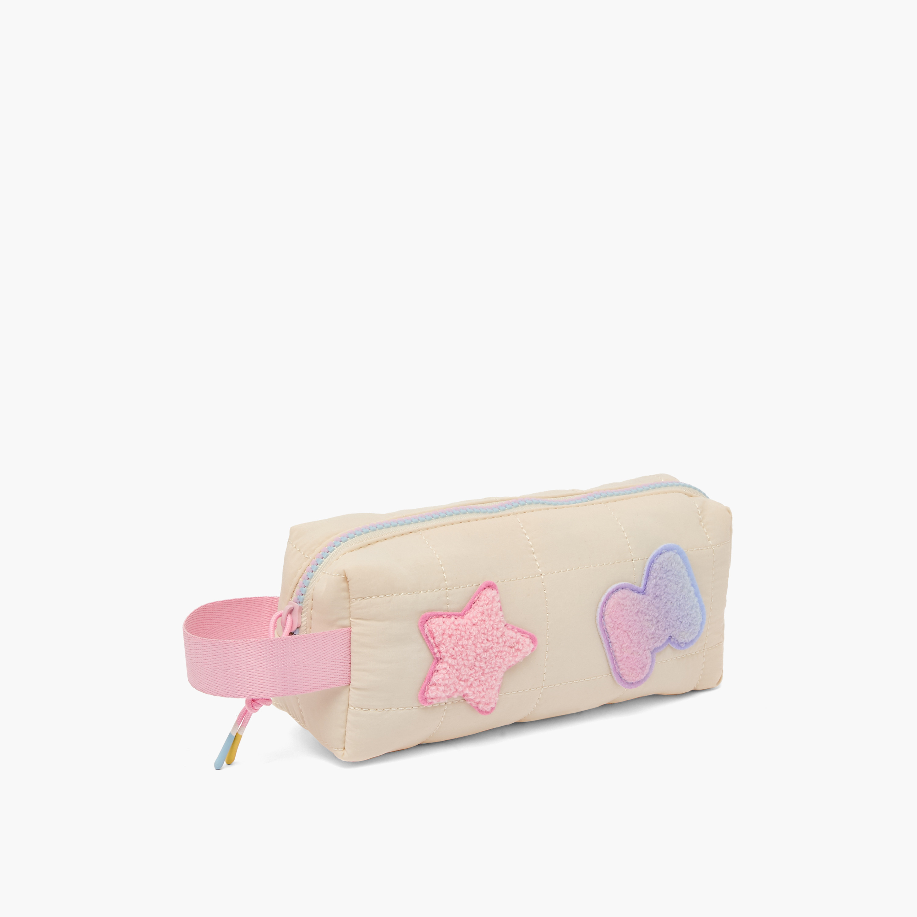 MARSHMALLOW Applique Detail Pencil Pouch with Zip Closure-school-stationery-pencilcases-image-3