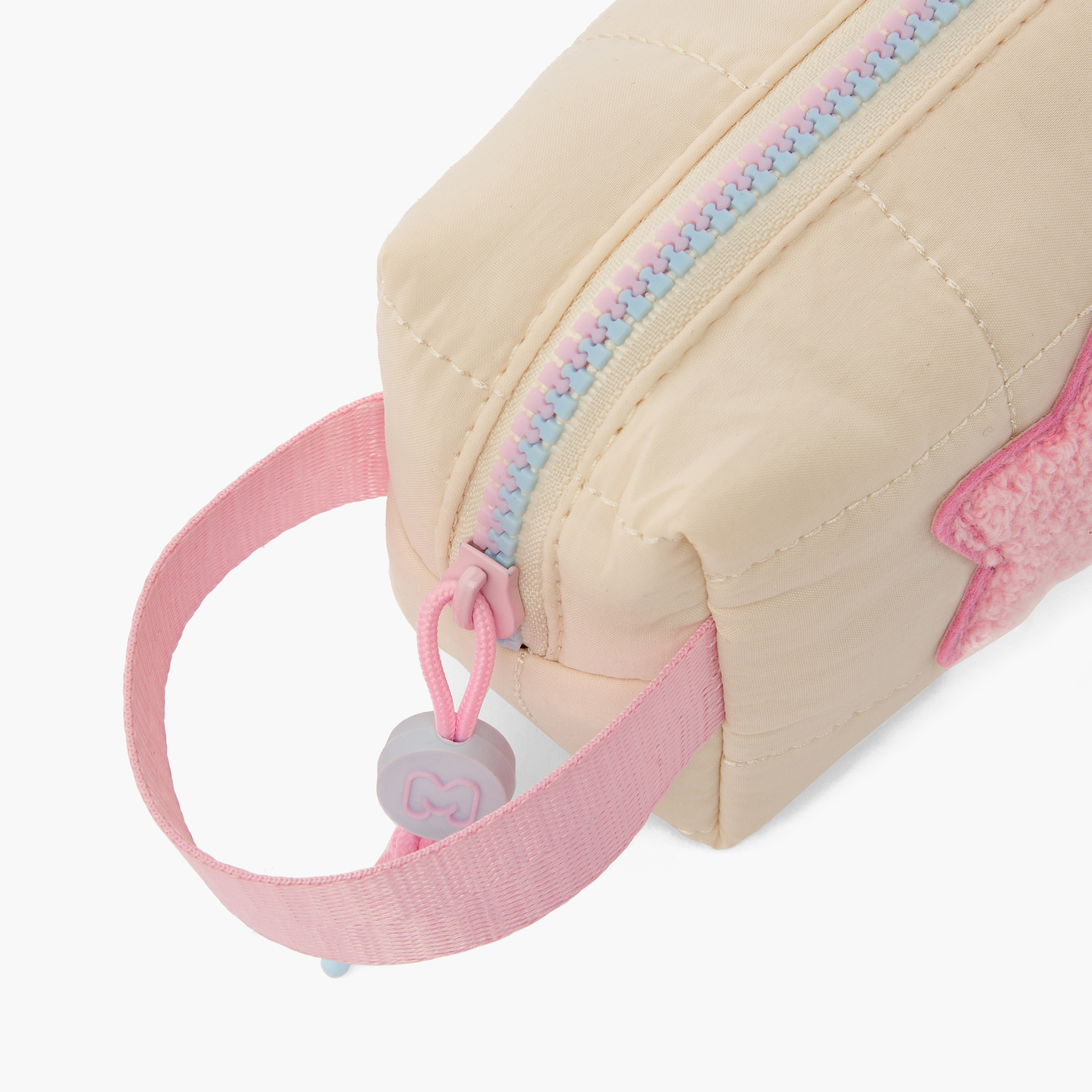 MARSHMALLOW Applique Detail Pencil Pouch with Zip Closure-school-stationery-pencilcases-image-5