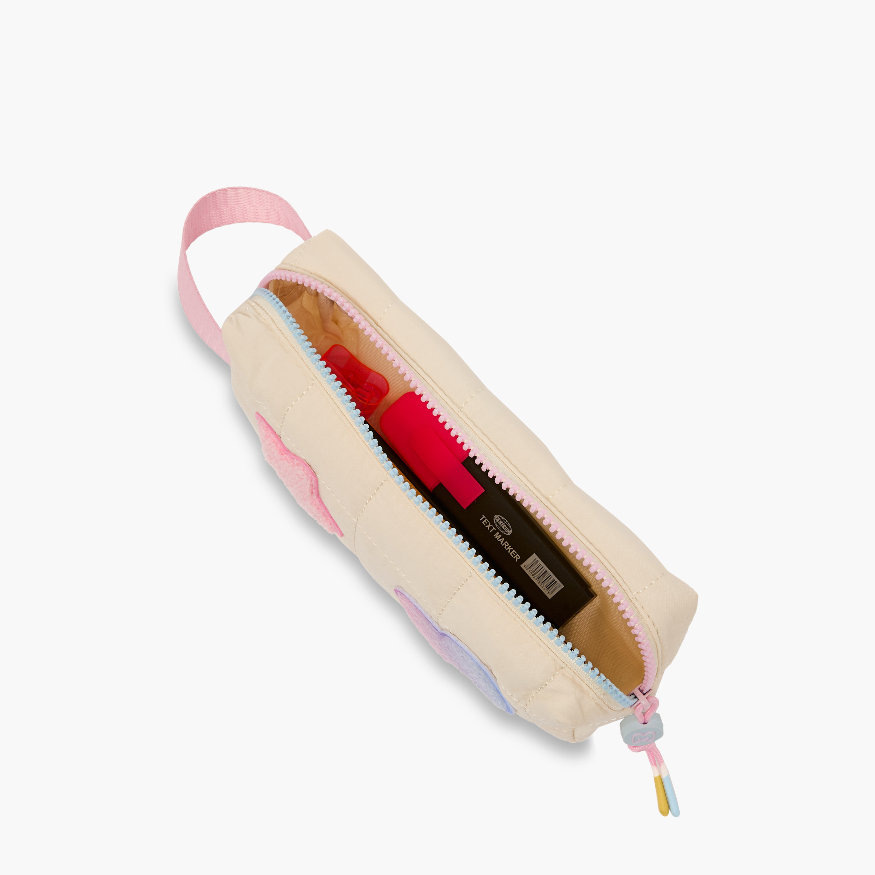 MARSHMALLOW Applique Detail Pencil Pouch with Zip Closure-school-stationery-pencilcases-image-7