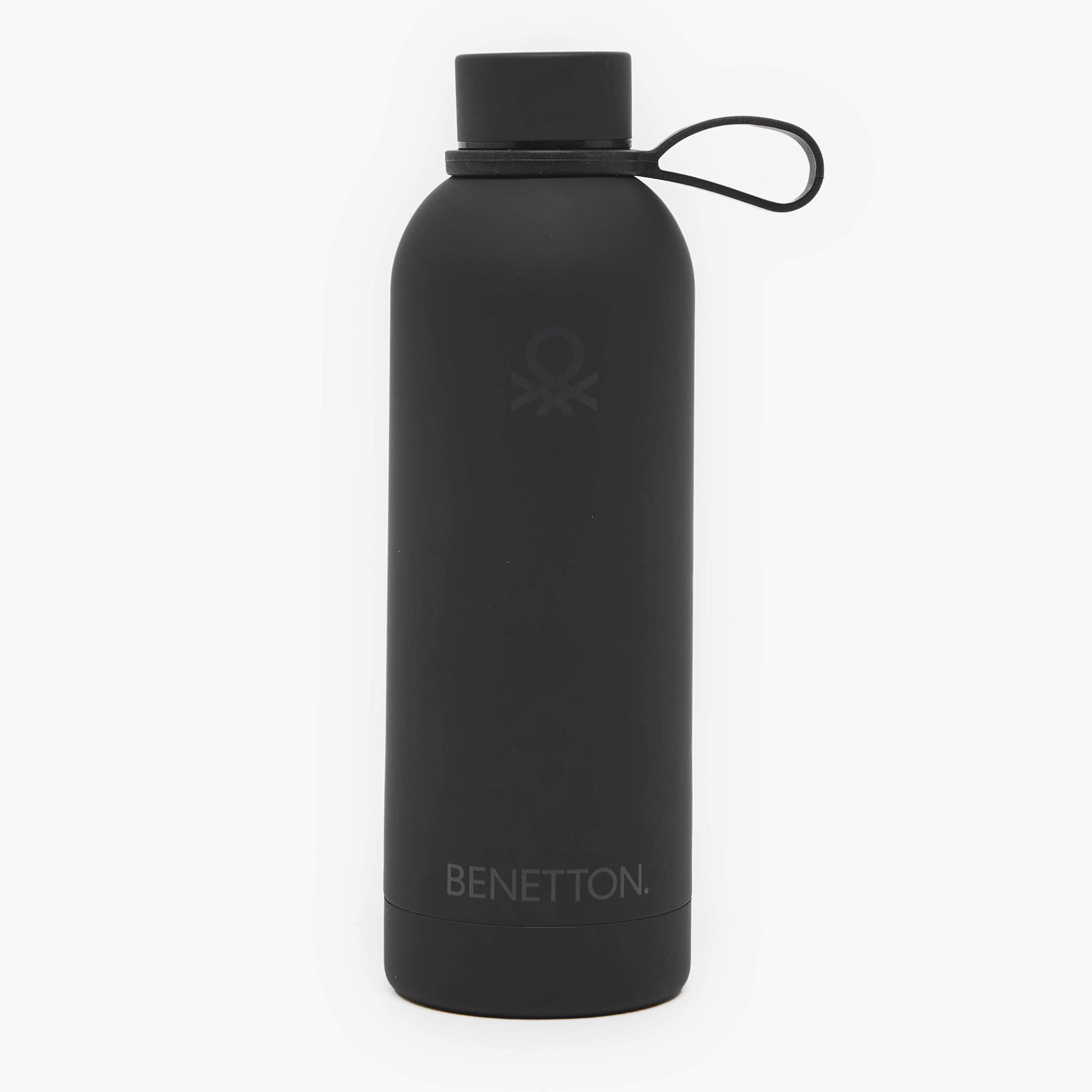 United Colors of Benetton Solid Stainless Steel Water Bottle with Carry Loop - 500 ml-school-waterbottles-image-1