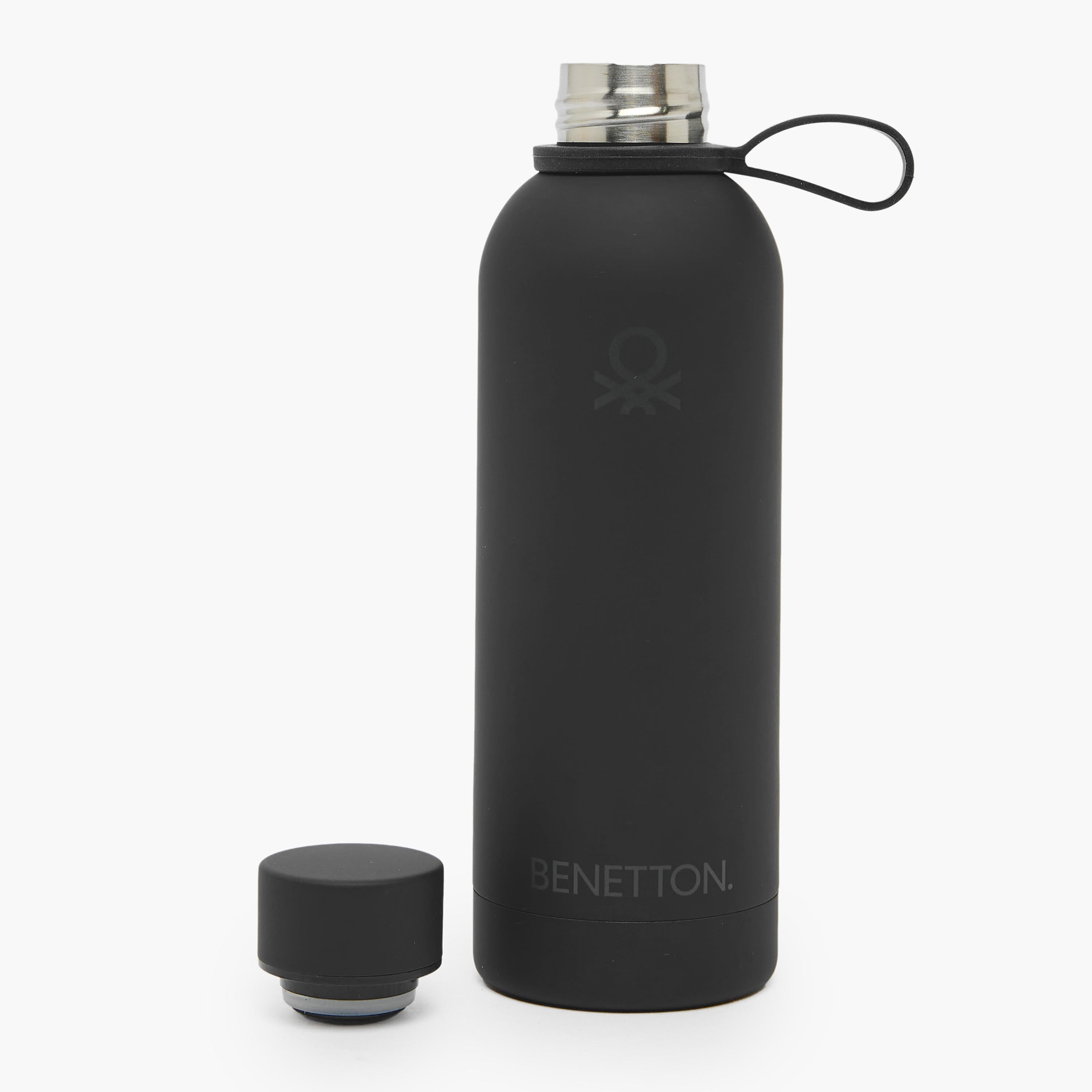 United Colors of Benetton Solid Stainless Steel Water Bottle with Carry Loop - 500 ml-school-waterbottles-image-2
