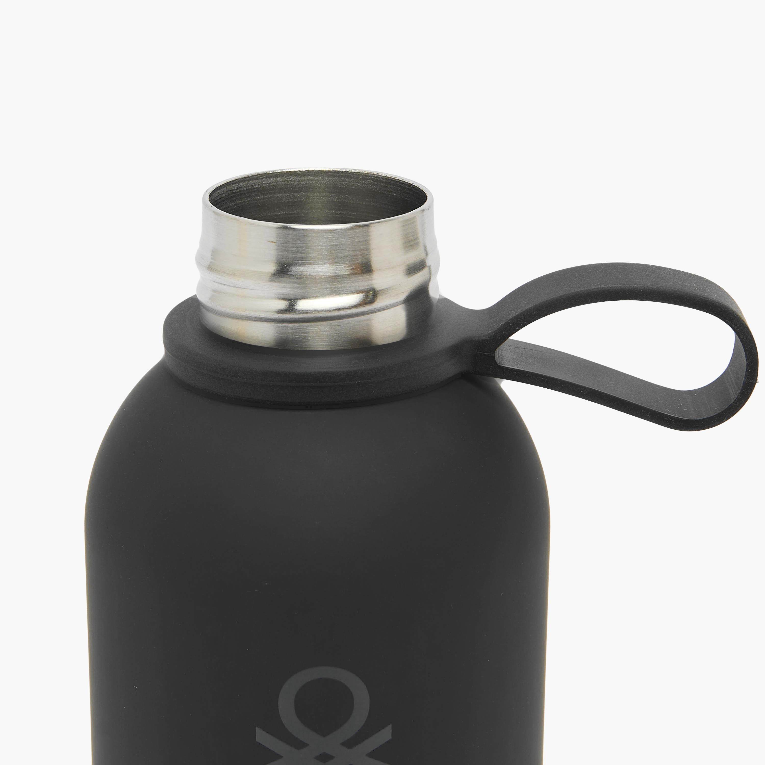 United Colors of Benetton Solid Stainless Steel Water Bottle with Carry Loop - 500 ml-school-waterbottles-image-4