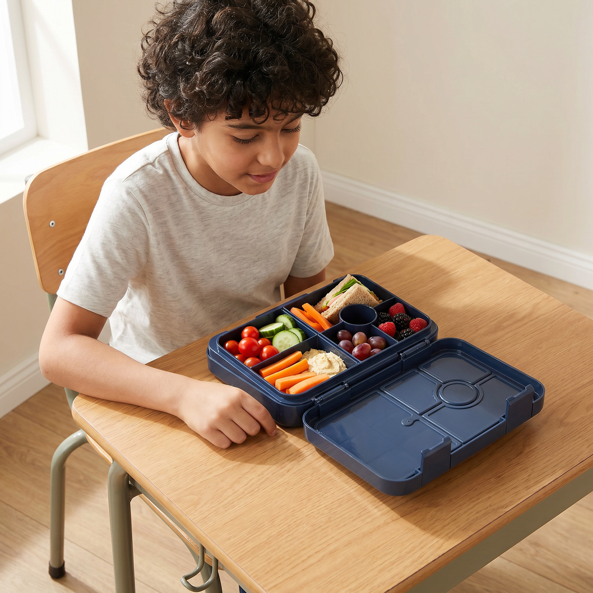United Colors of Benetton Solid Lunch Box for Boys with 6 Compartments - 810 ml-school-lunchessentials-lunchboxes-image-3