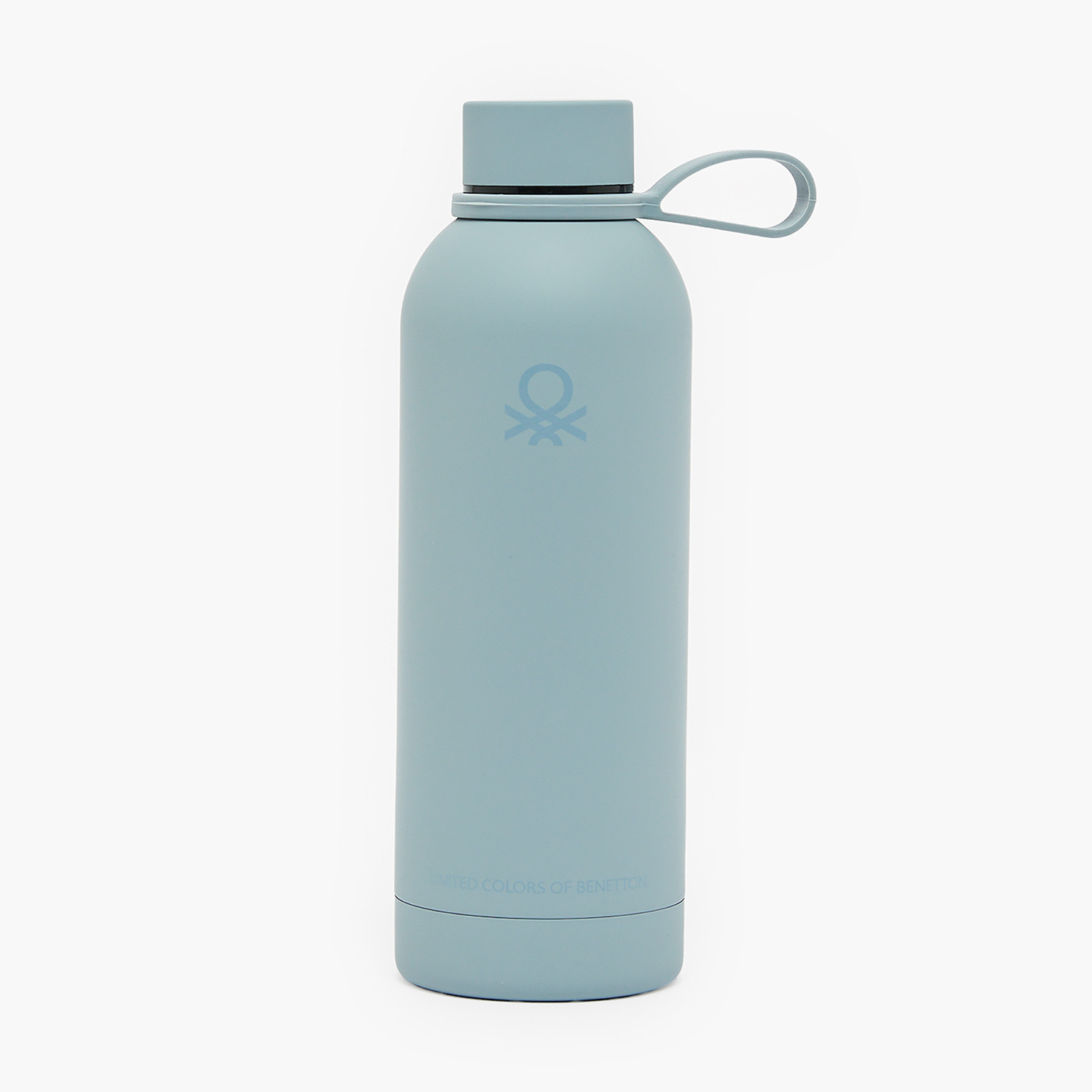 United Colors of Benetton Solid Stainless Steel Water Bottle with Loop Handle - 500 ml-school-waterbottles-image-1